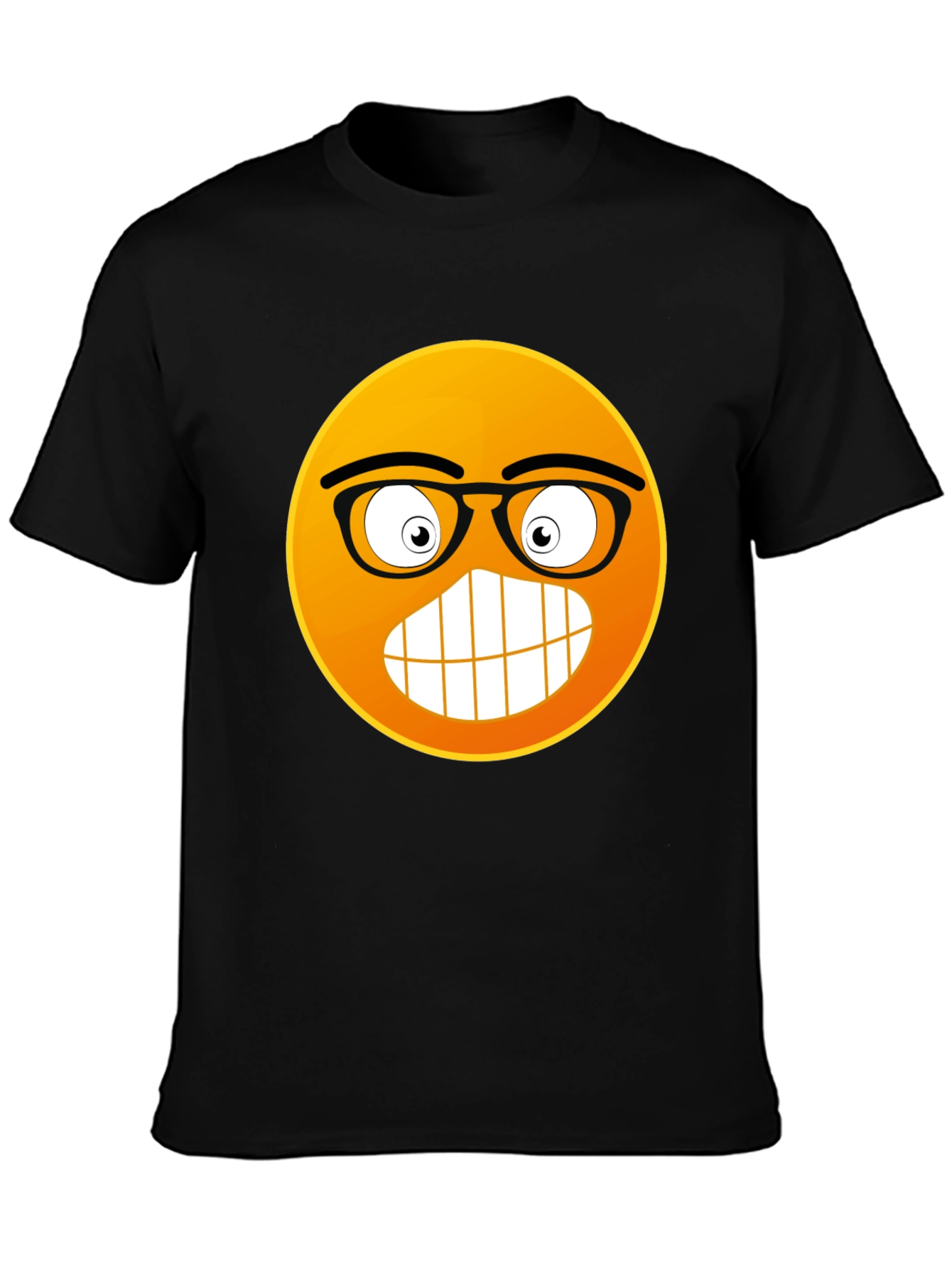 Nerdy Emoji Black T-Shirt: Express Yourself!