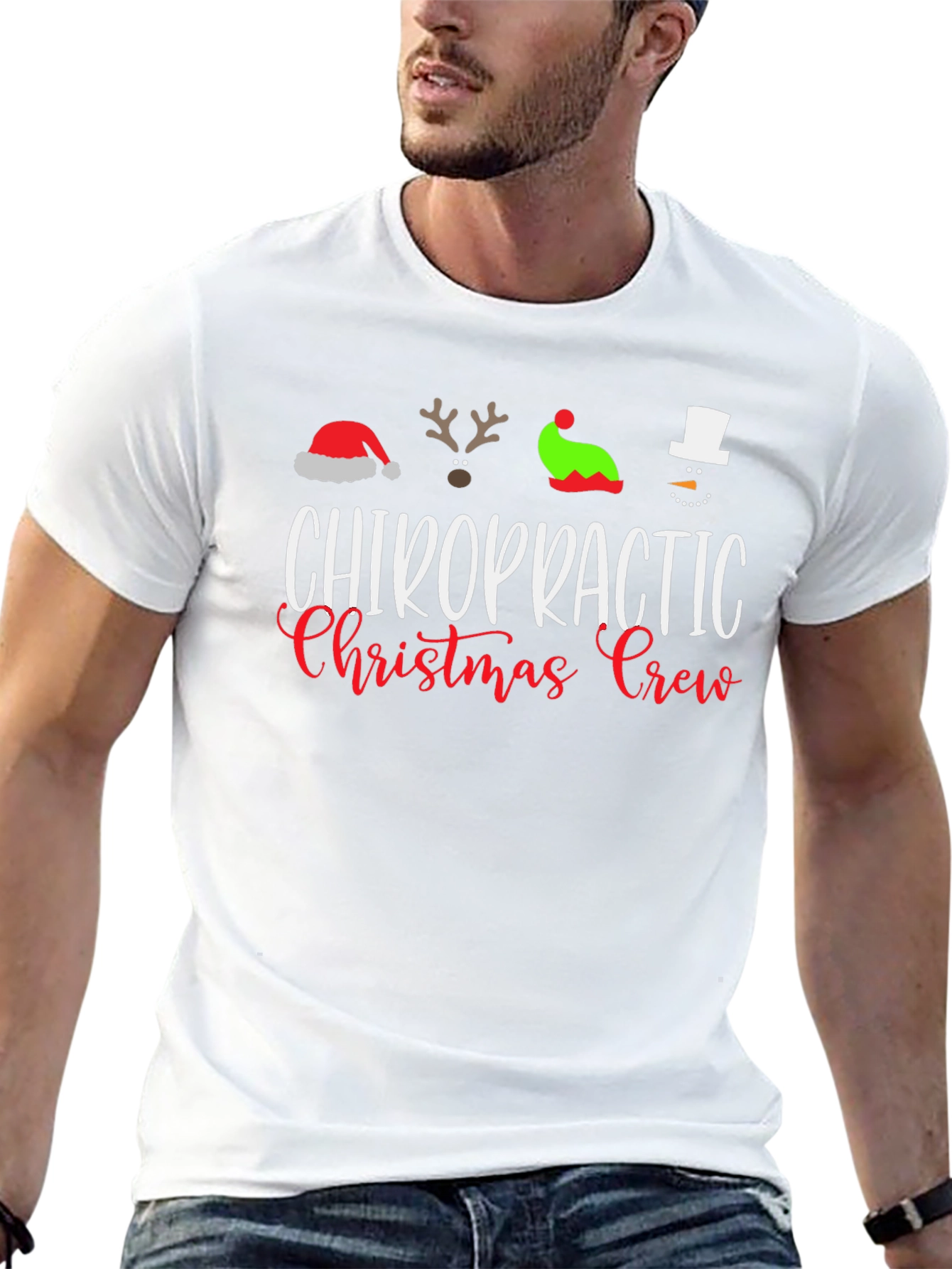Chiropractic Christmas Crew T-Shirt