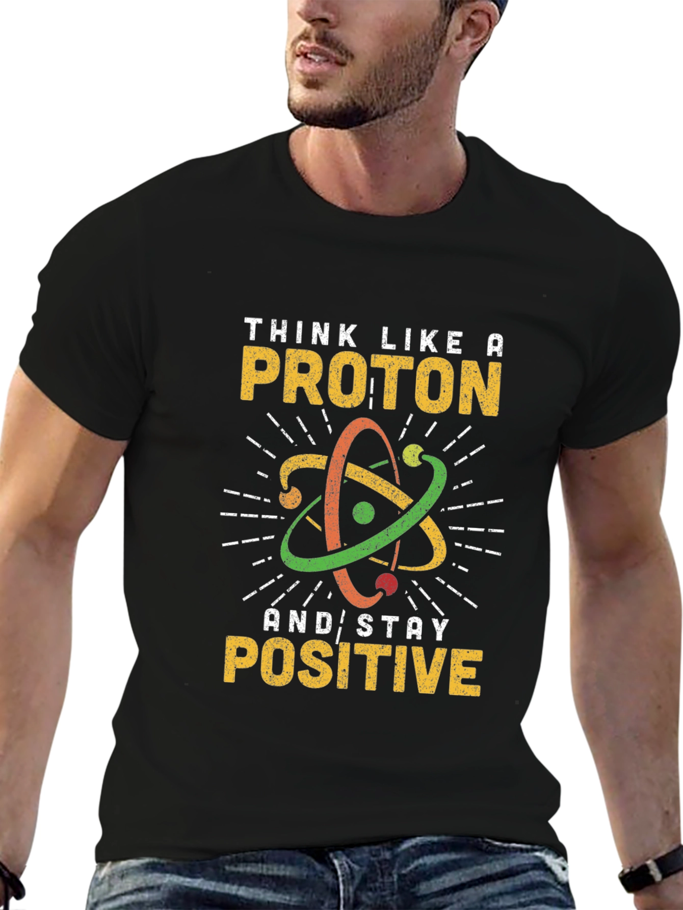 Think Like a Proton Black Graphic Tee