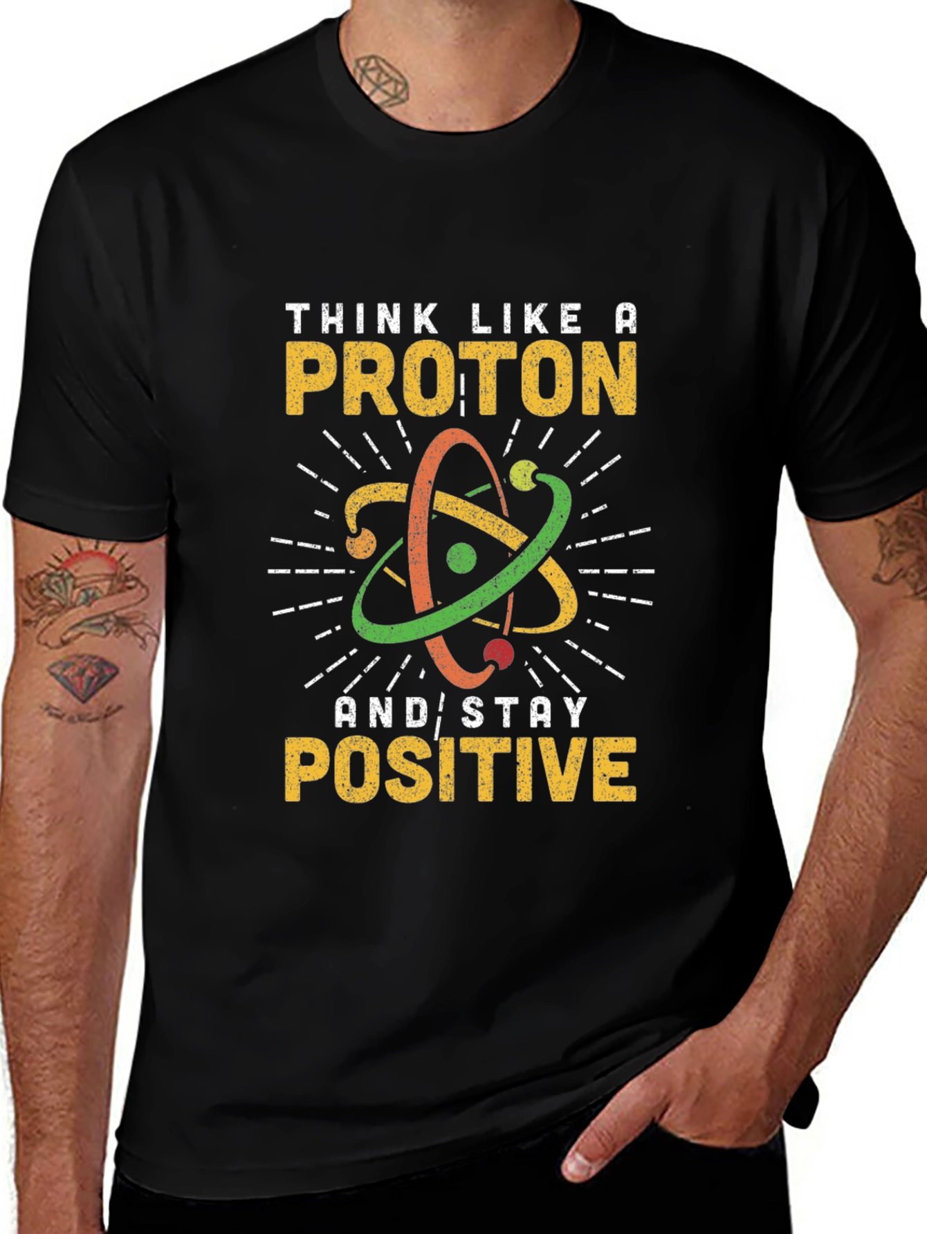 Think Like a Proton Black Graphic Tee