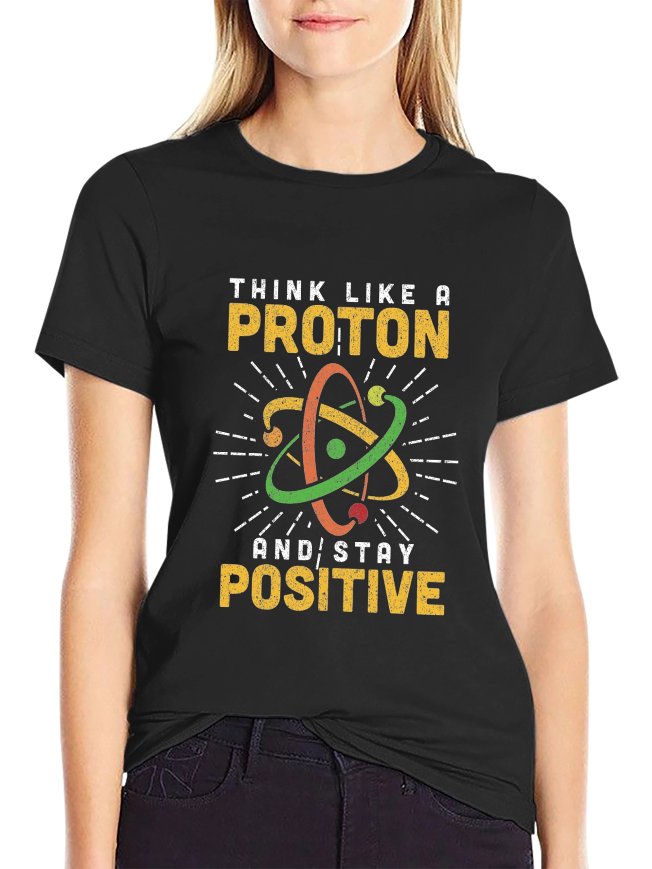 Think Like a Proton Black Graphic Tee