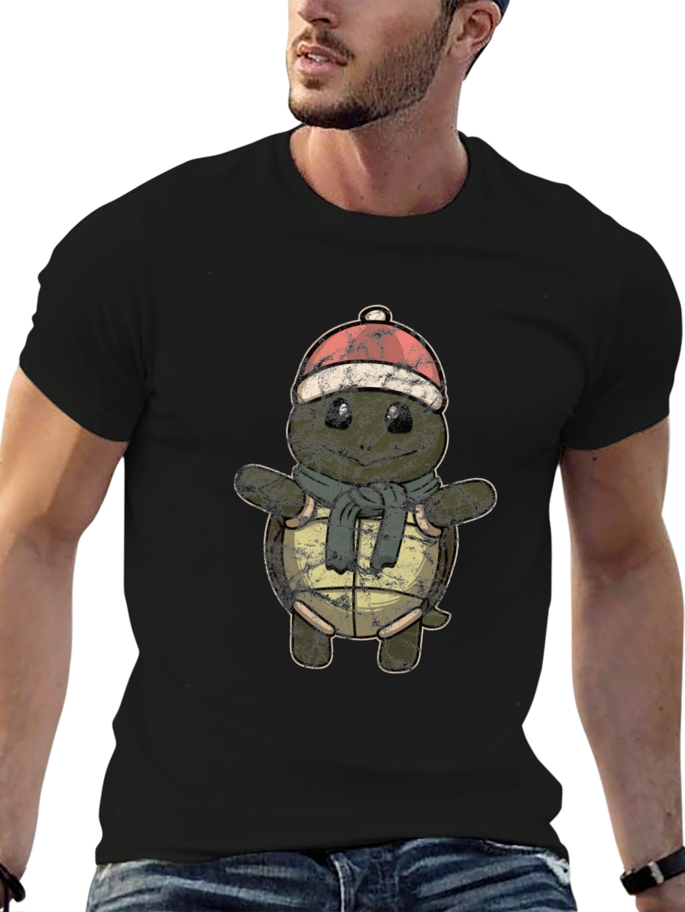 Winter Turtle Graphic T-Shirt