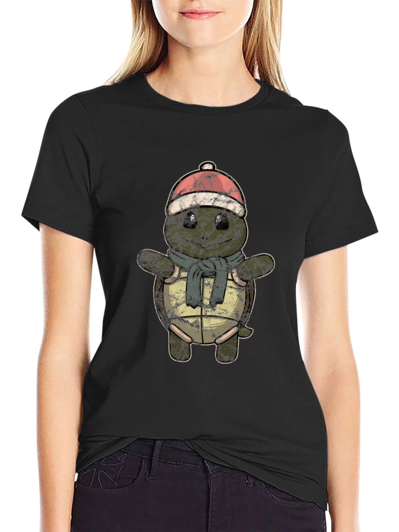 Winter Turtle Graphic T-Shirt