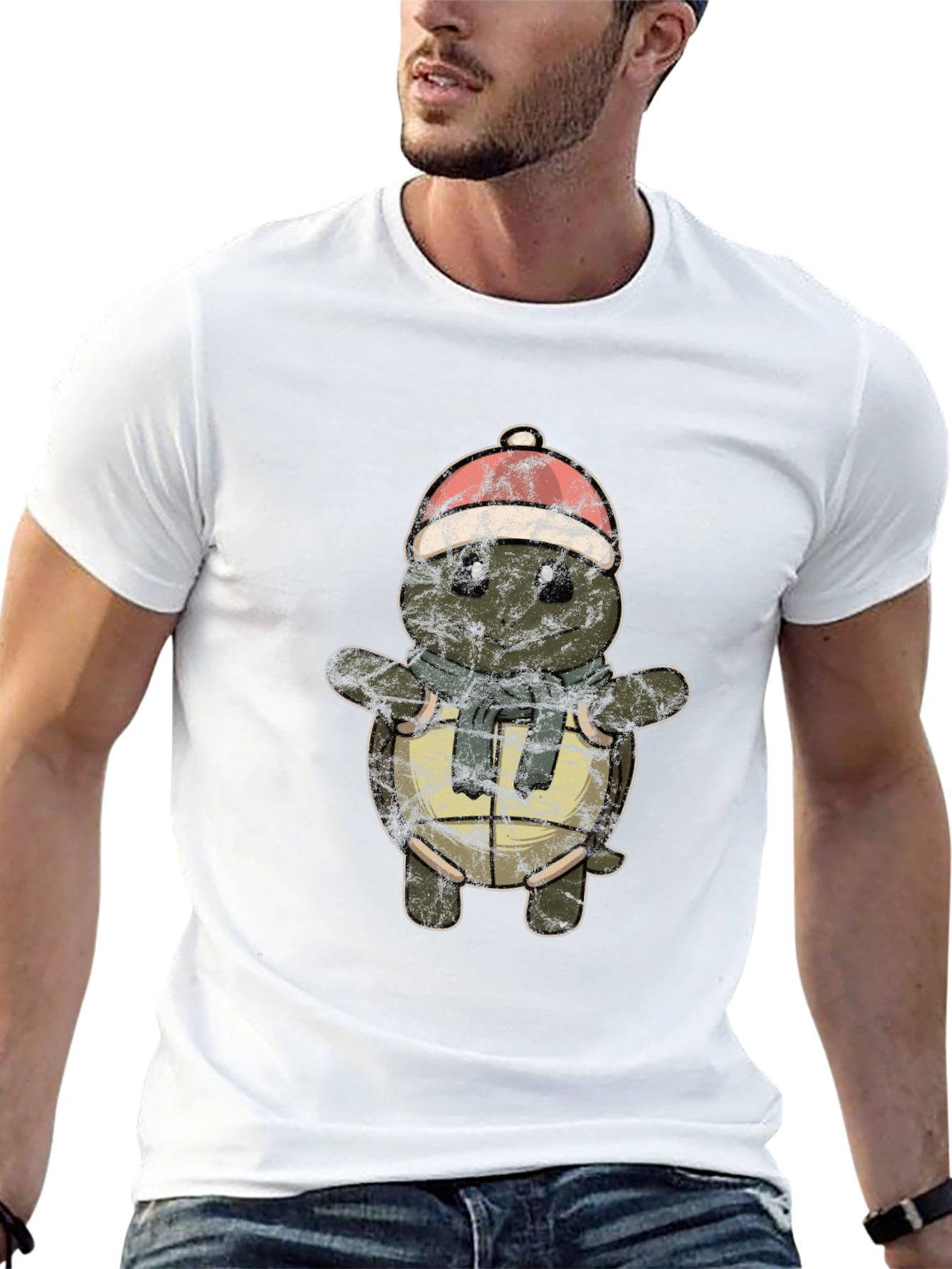 Winter Turtle Graphic T-Shirt