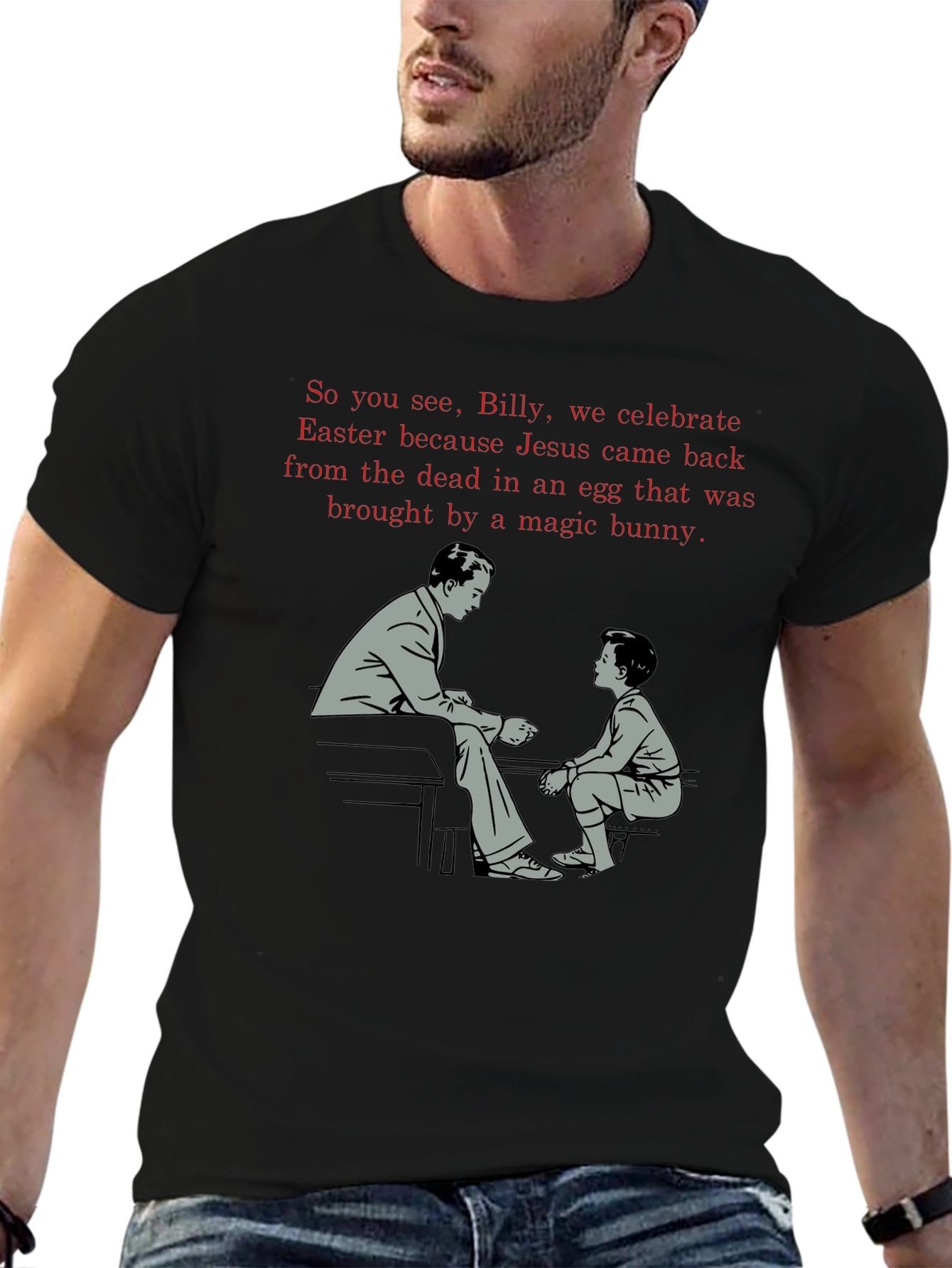 Funny Easter T-Shirt - Jesus in an Egg