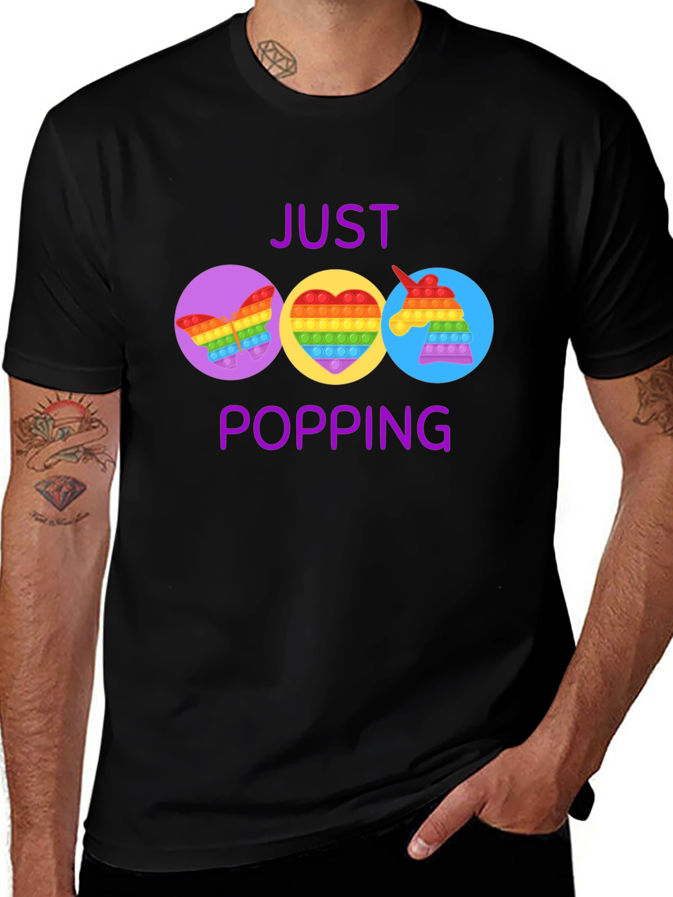 Just Popping Pop It Graphic T-Shirt