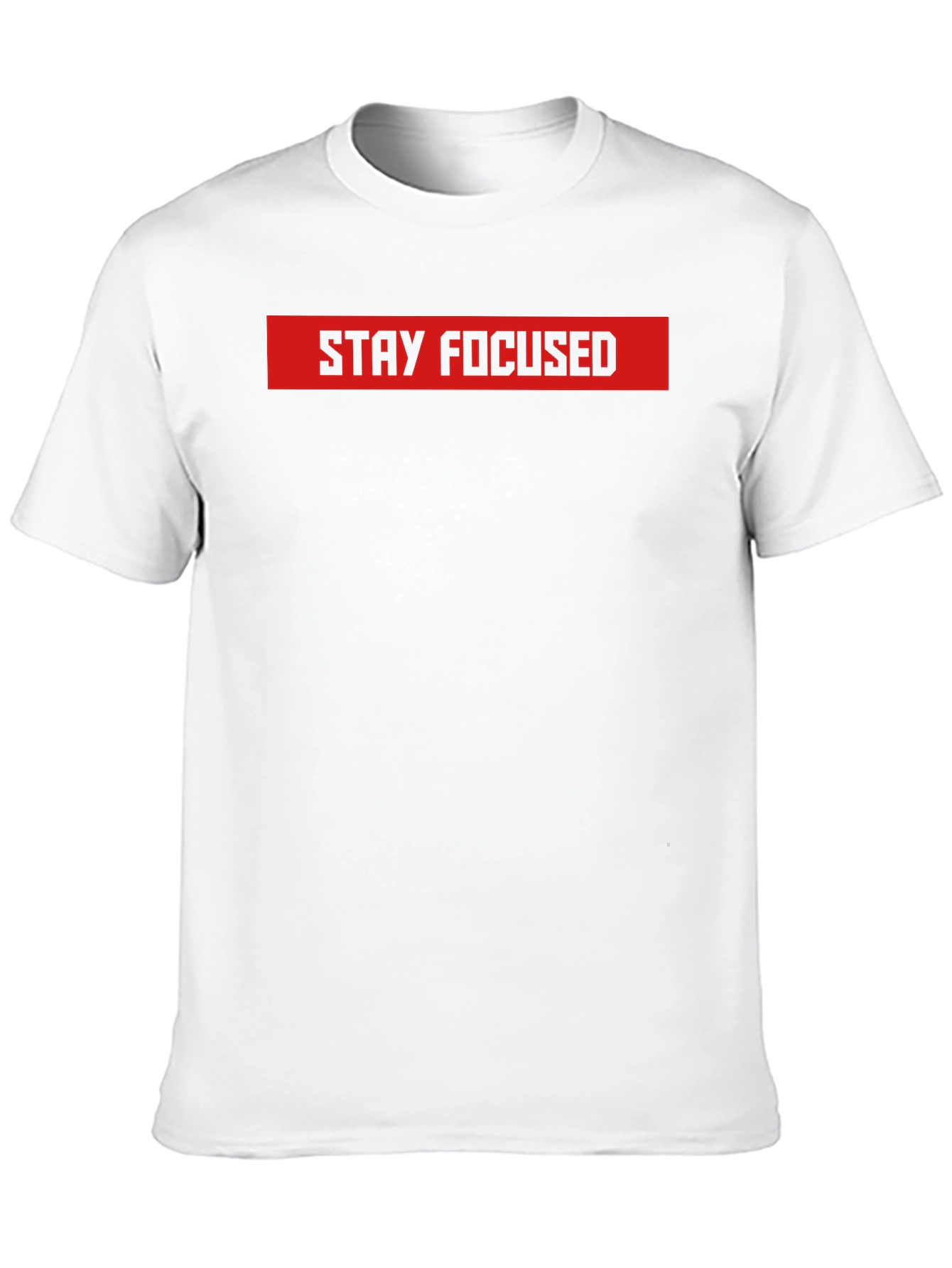 Stay Focused Black Graphic Tee - Motivational Shirt