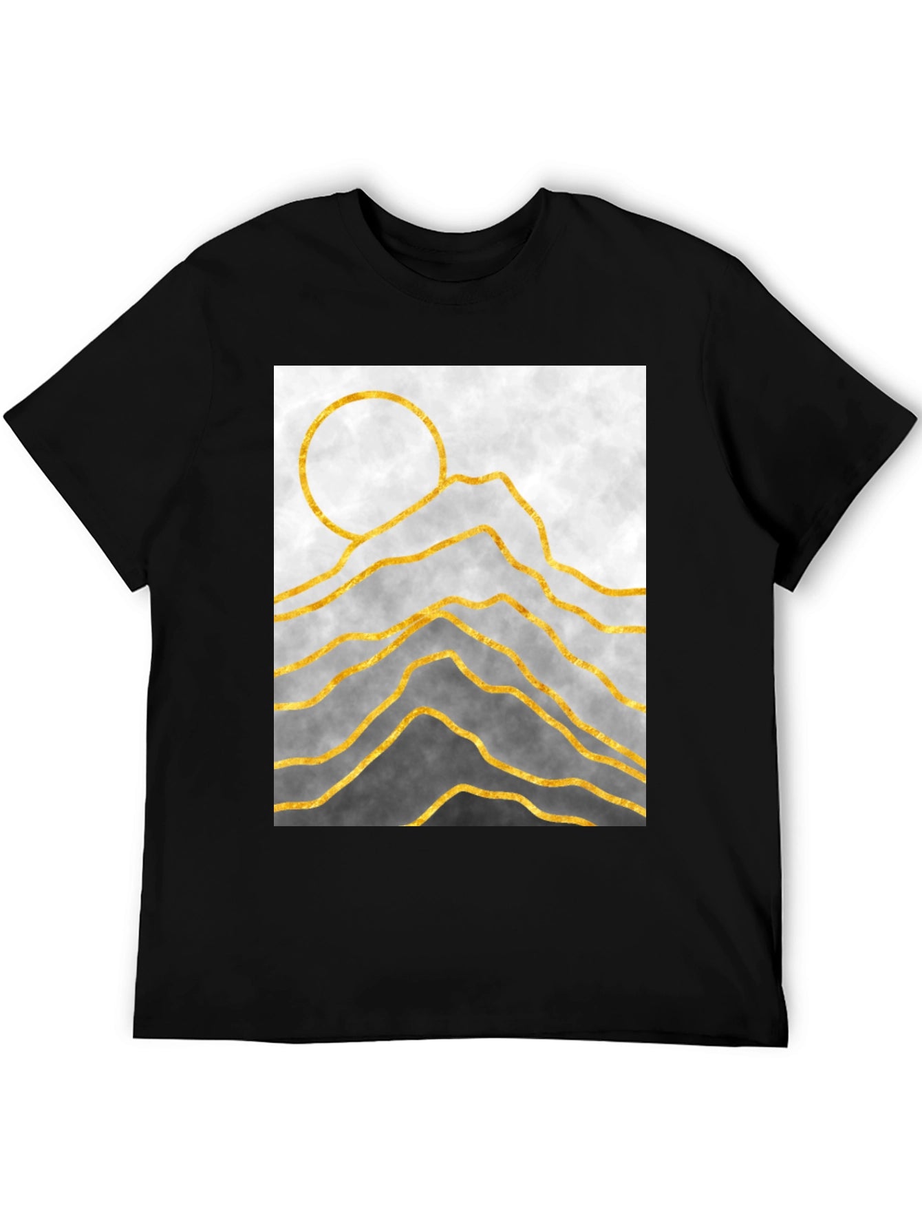 Abstract Mountain Graphic Tee - Modern Art T-Shirt