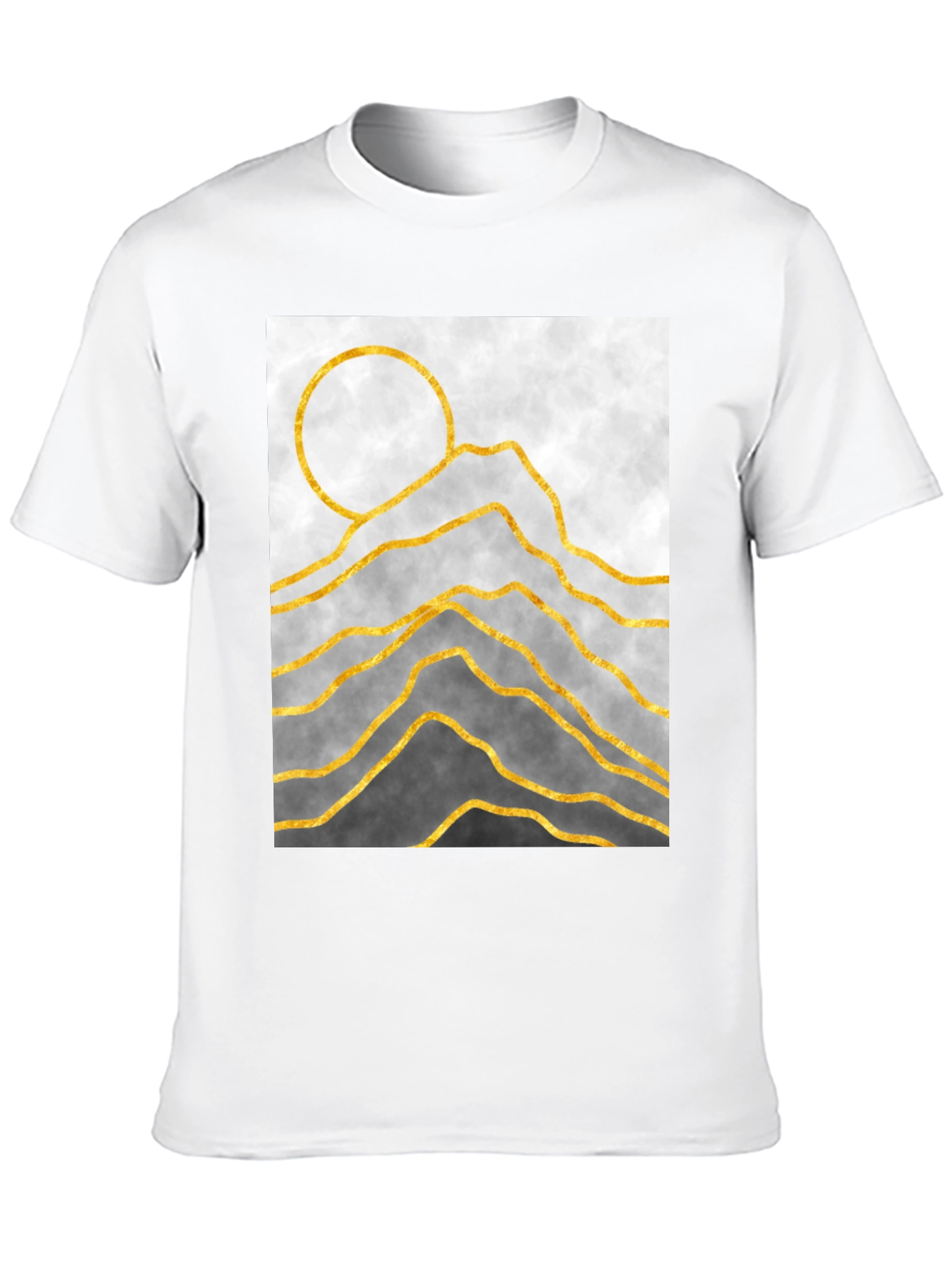 Abstract Mountain Graphic Tee - Modern Art T-Shirt