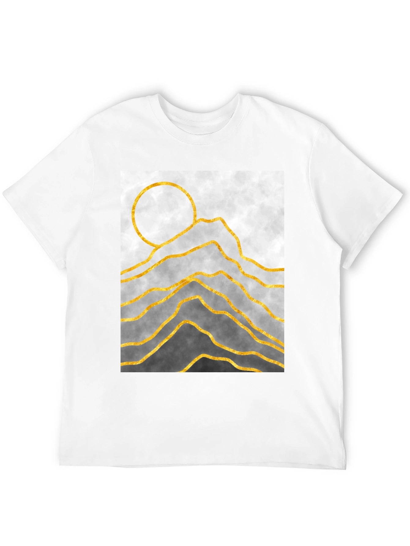 Abstract Mountain Graphic Tee - Modern Art T-Shirt