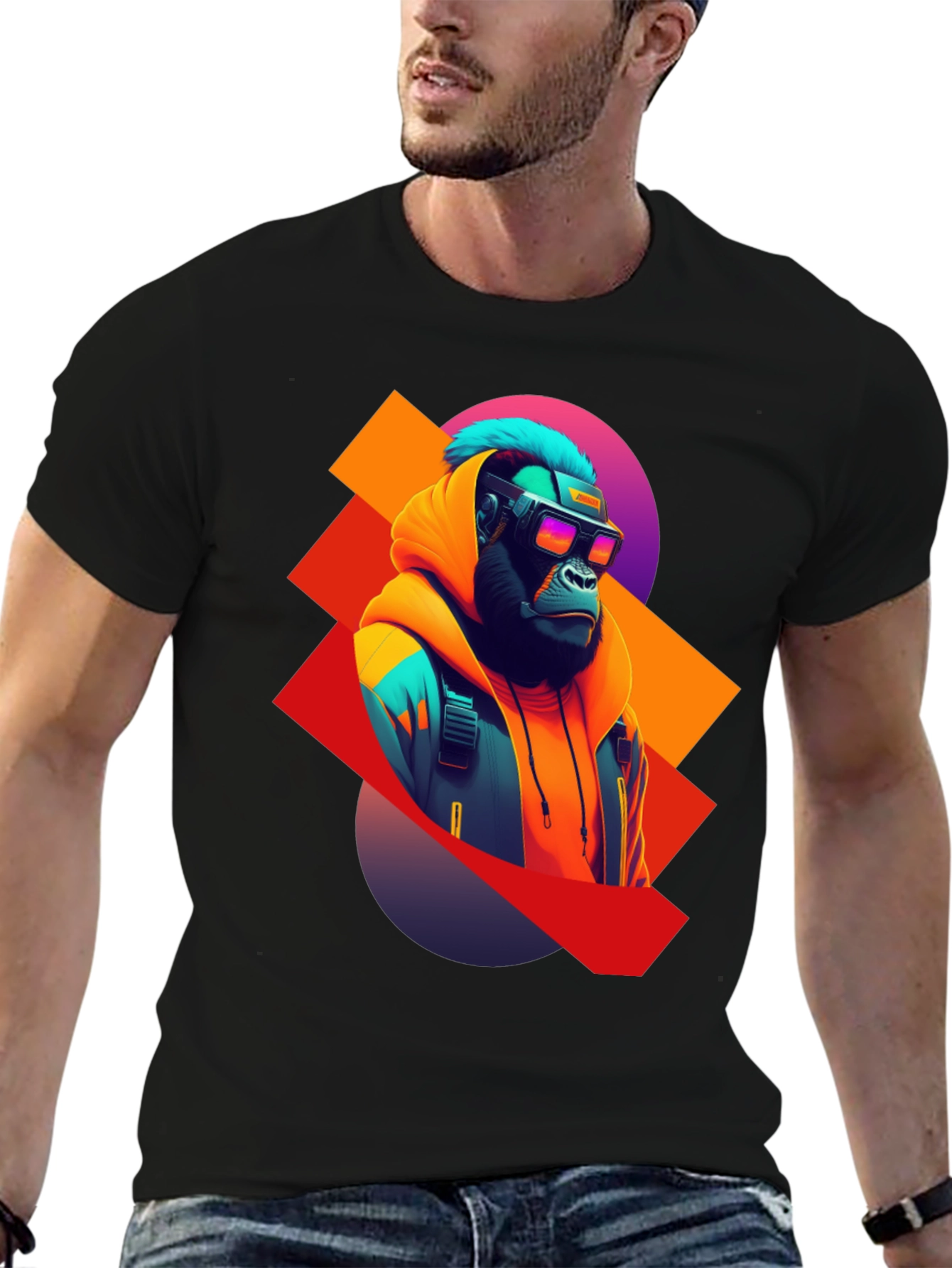 Cyberpunk Gorilla T-Shirt - Unique Graphic Tee