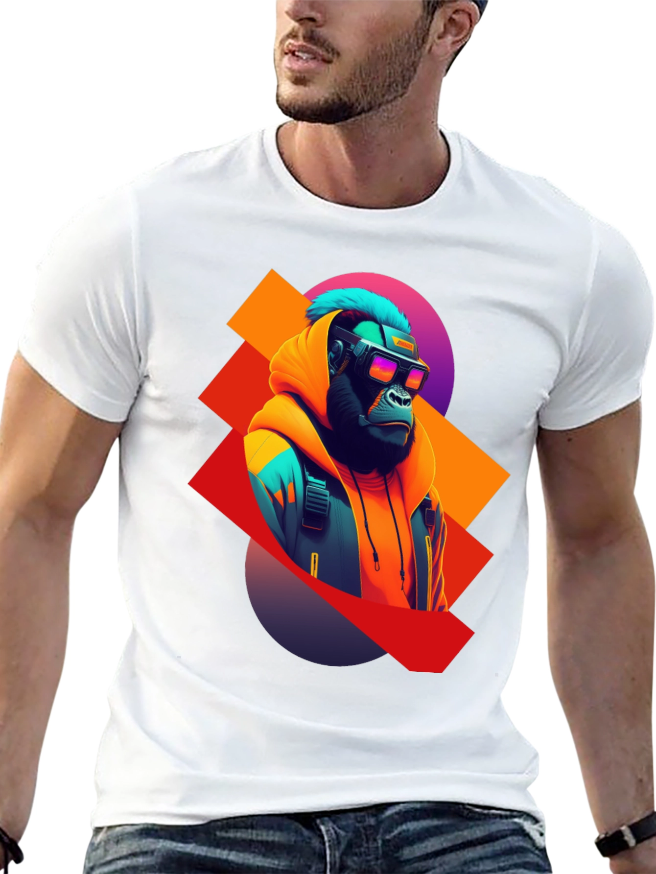 Cyberpunk Gorilla T-Shirt - Unique Graphic Tee