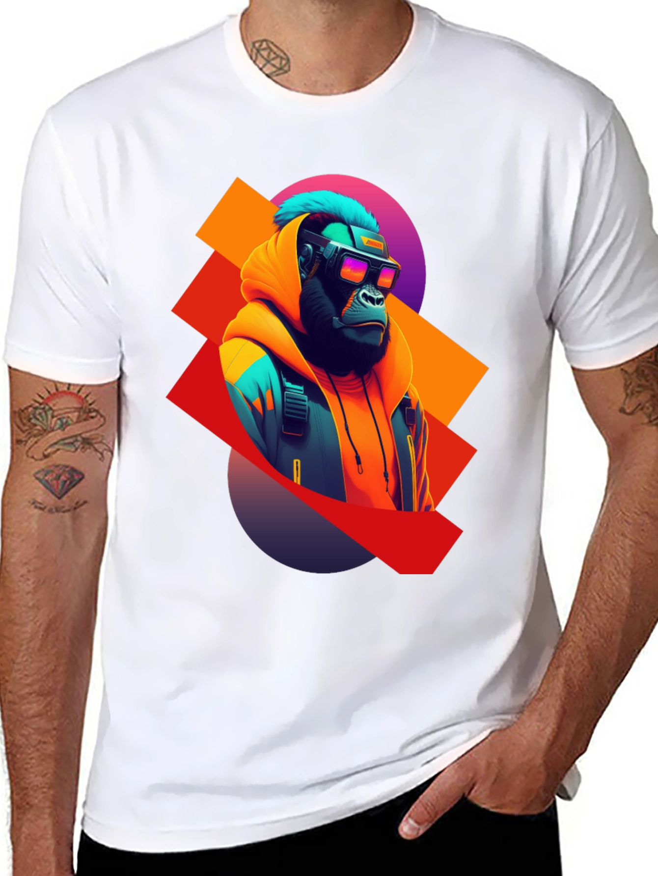 Cyberpunk Gorilla T-Shirt - Unique Graphic Tee
