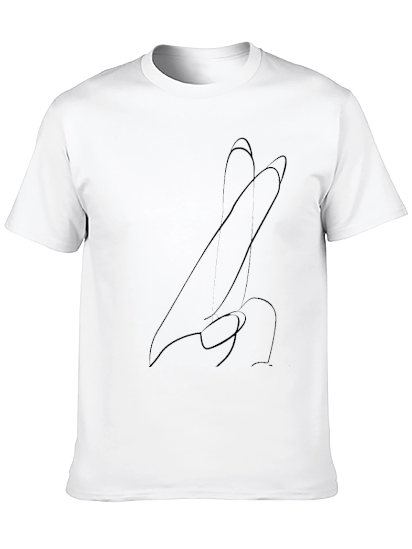 Abstract Line Art Black T-Shirt for Men