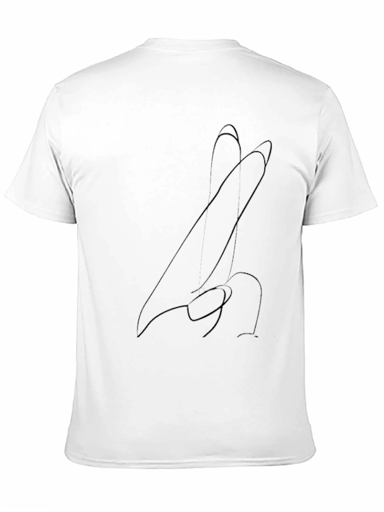 Abstract Line Art Black T-Shirt for Men
