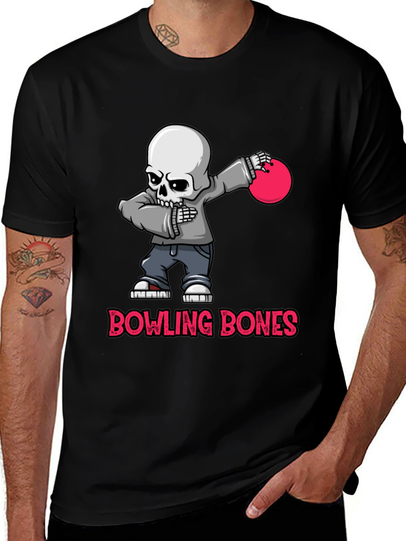 Bowling Bones Skeleton T-Shirt