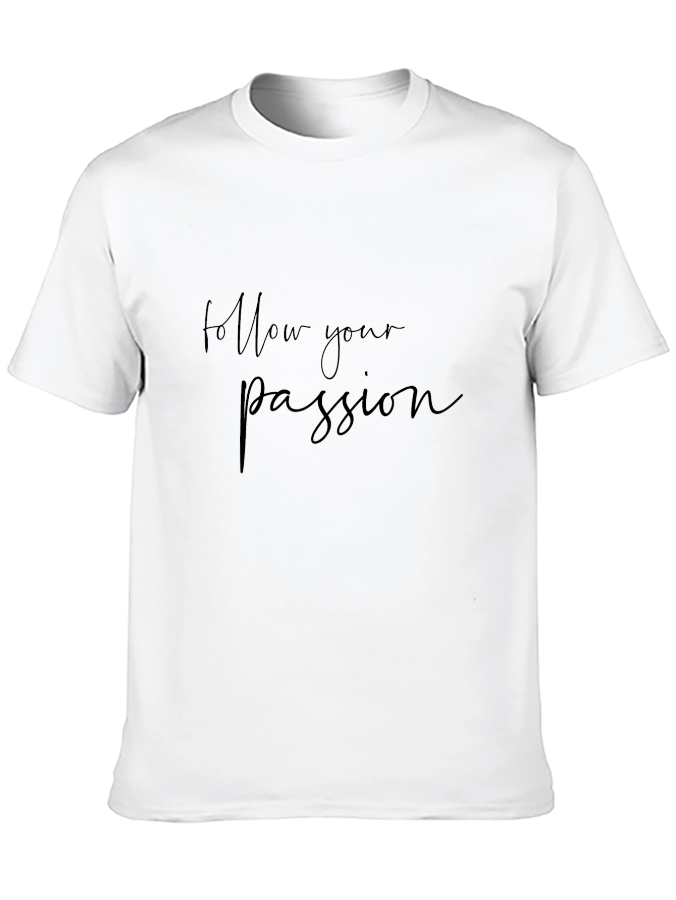 Follow Your Passion Black Graphic Tee