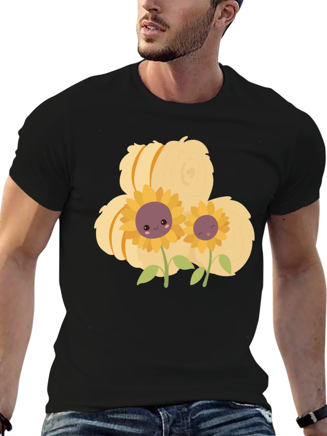 Cute Cartoon Sunflower T-Shirt