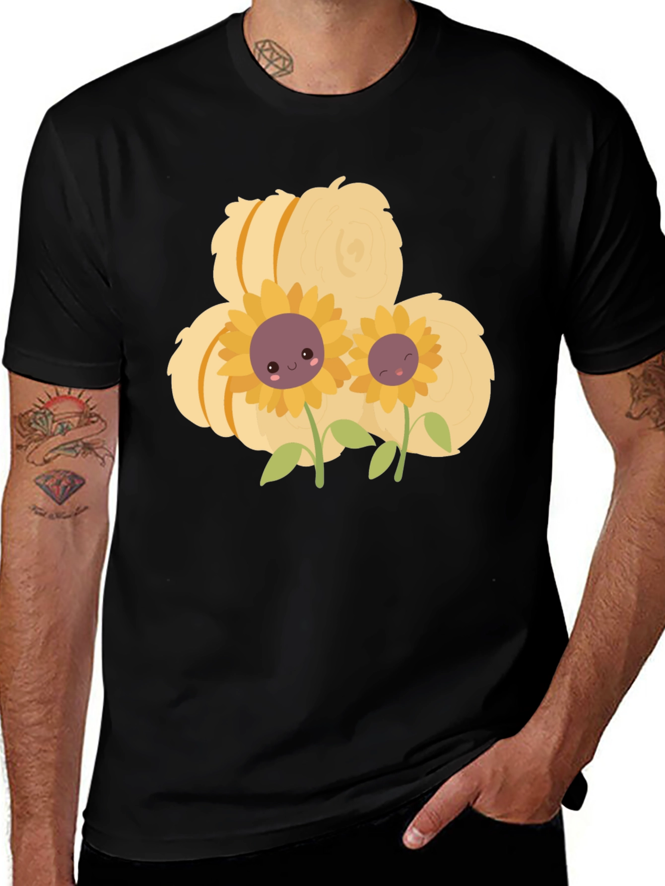 Cute Cartoon Sunflower T-Shirt