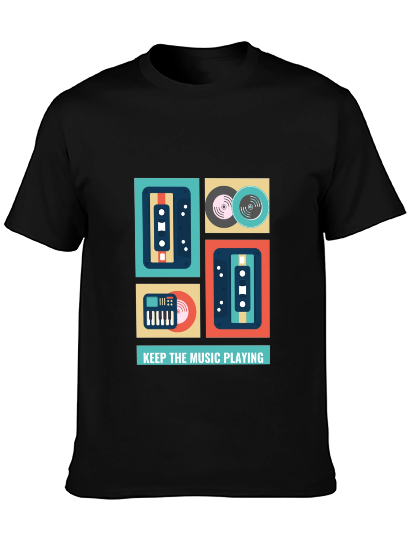 Keep the Music Playing Graphic T-Shirt