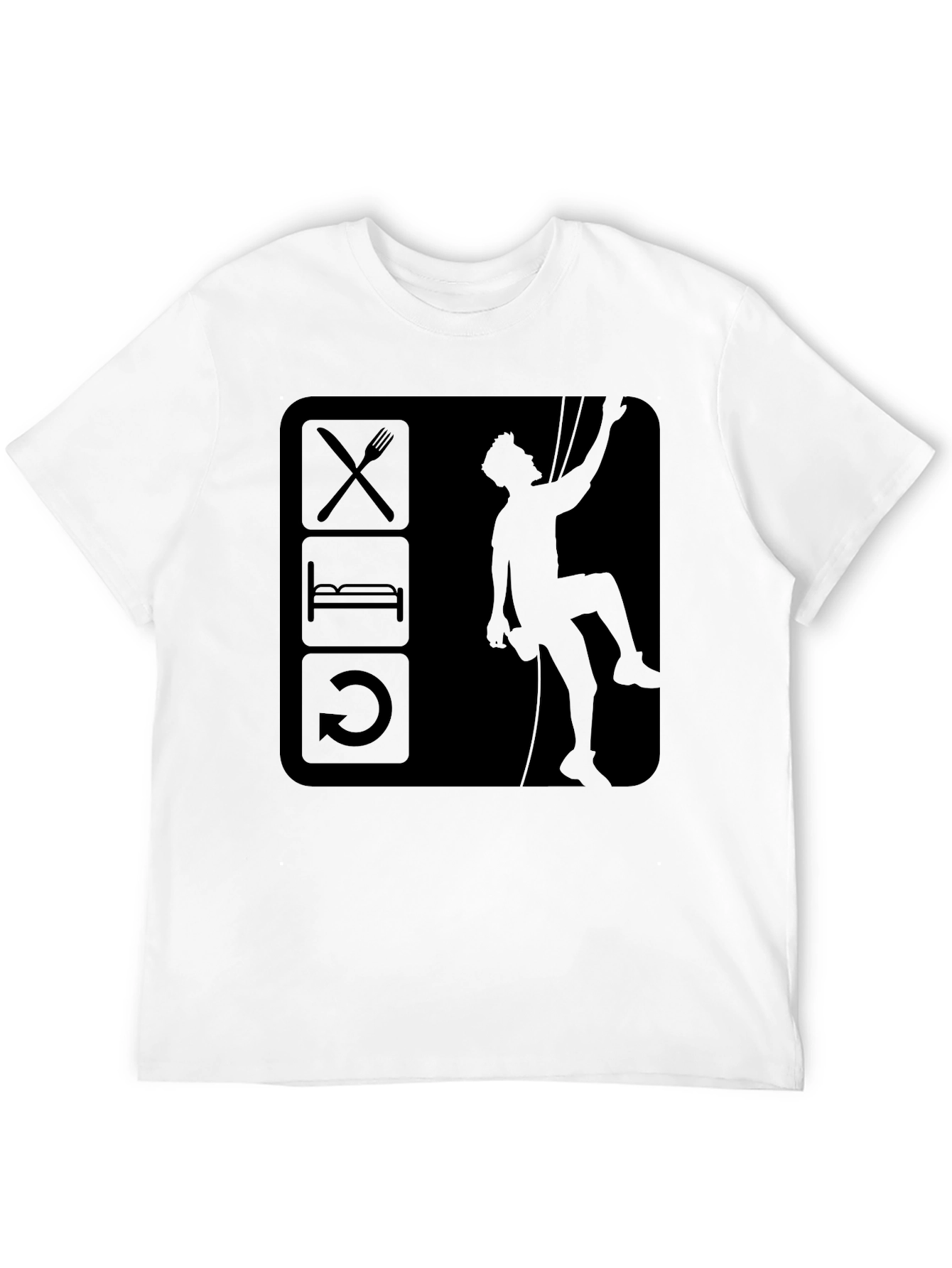 Eat Sleep Climb Repeat Black Graphic Tee