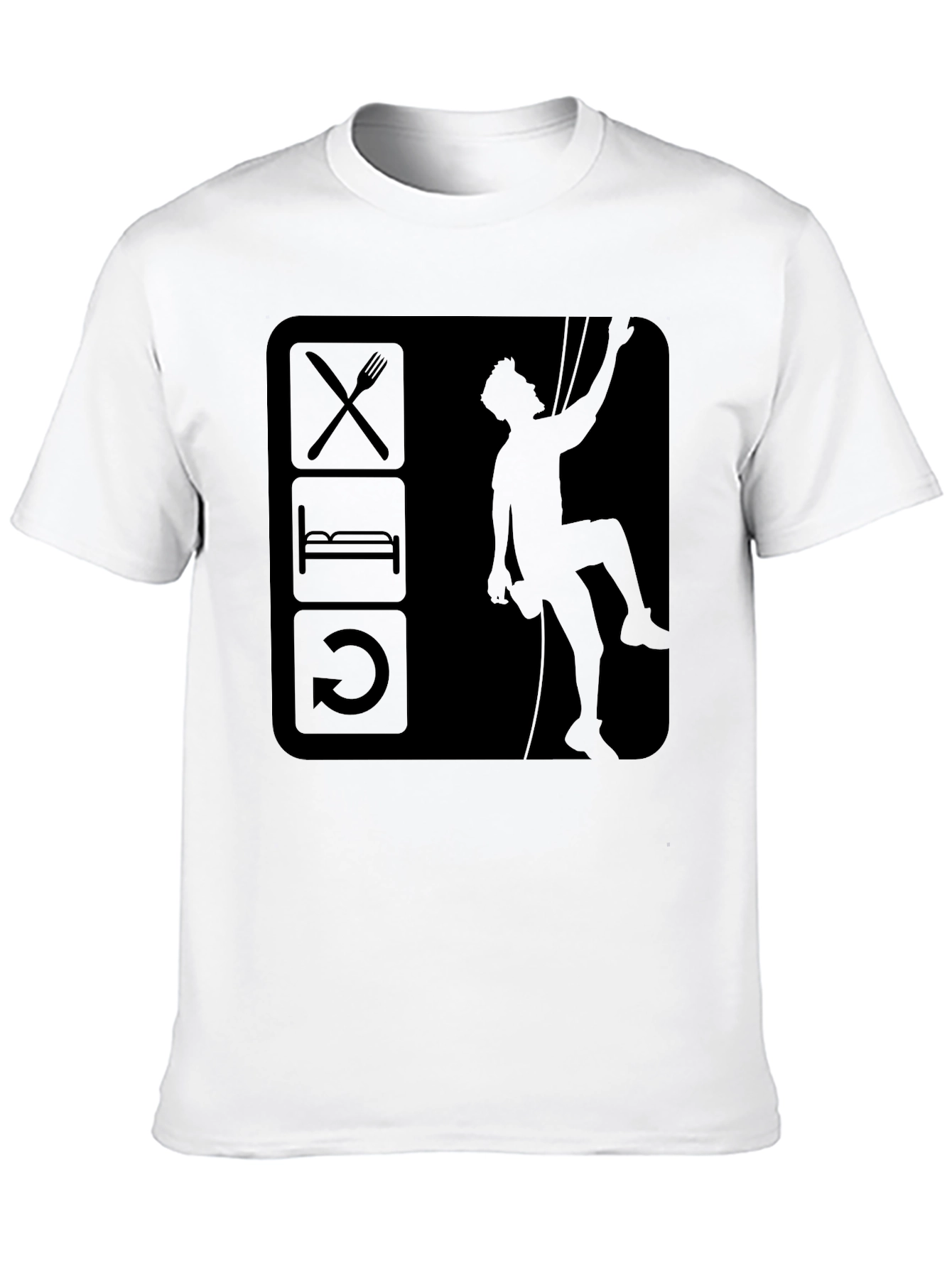 Eat Sleep Climb Repeat Black Graphic Tee
