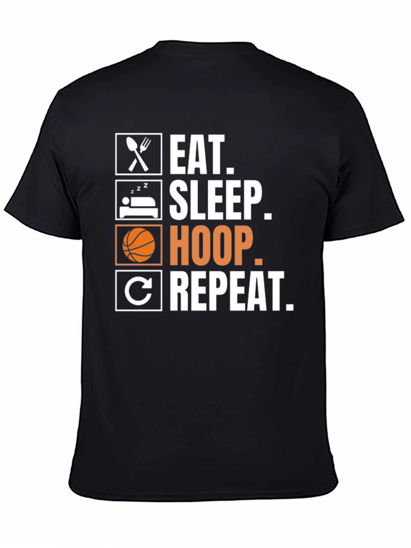 Eat Sleep Hoop Repeat - Basketball T-Shirt