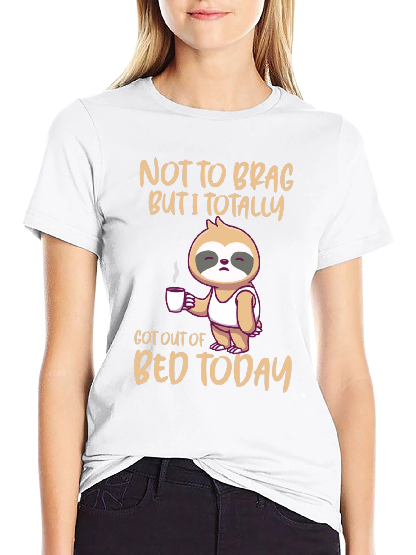 Lazy Sloth Got Out Of Bed Funny T-Shirt