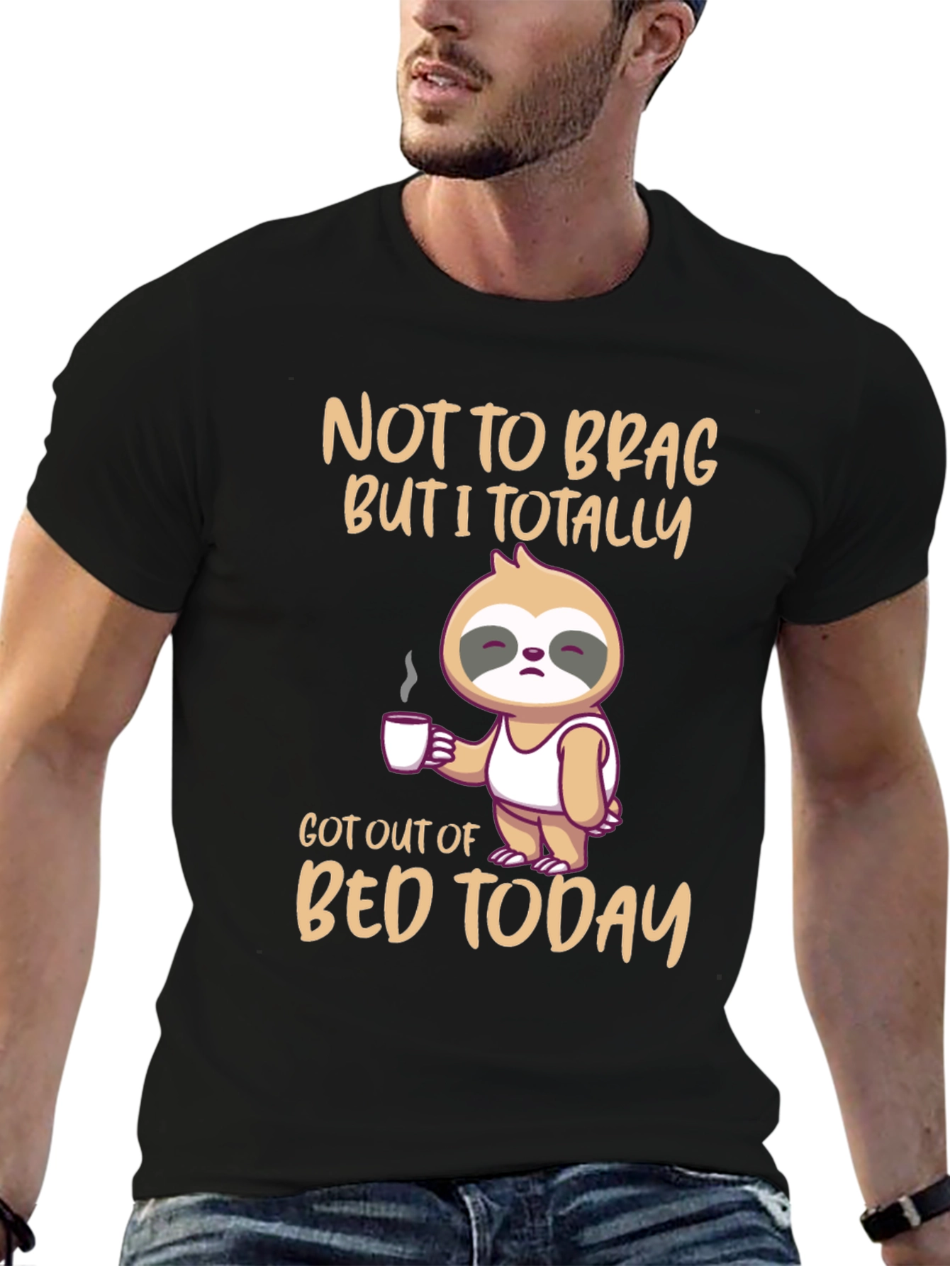 Lazy Sloth Got Out Of Bed Funny T-Shirt
