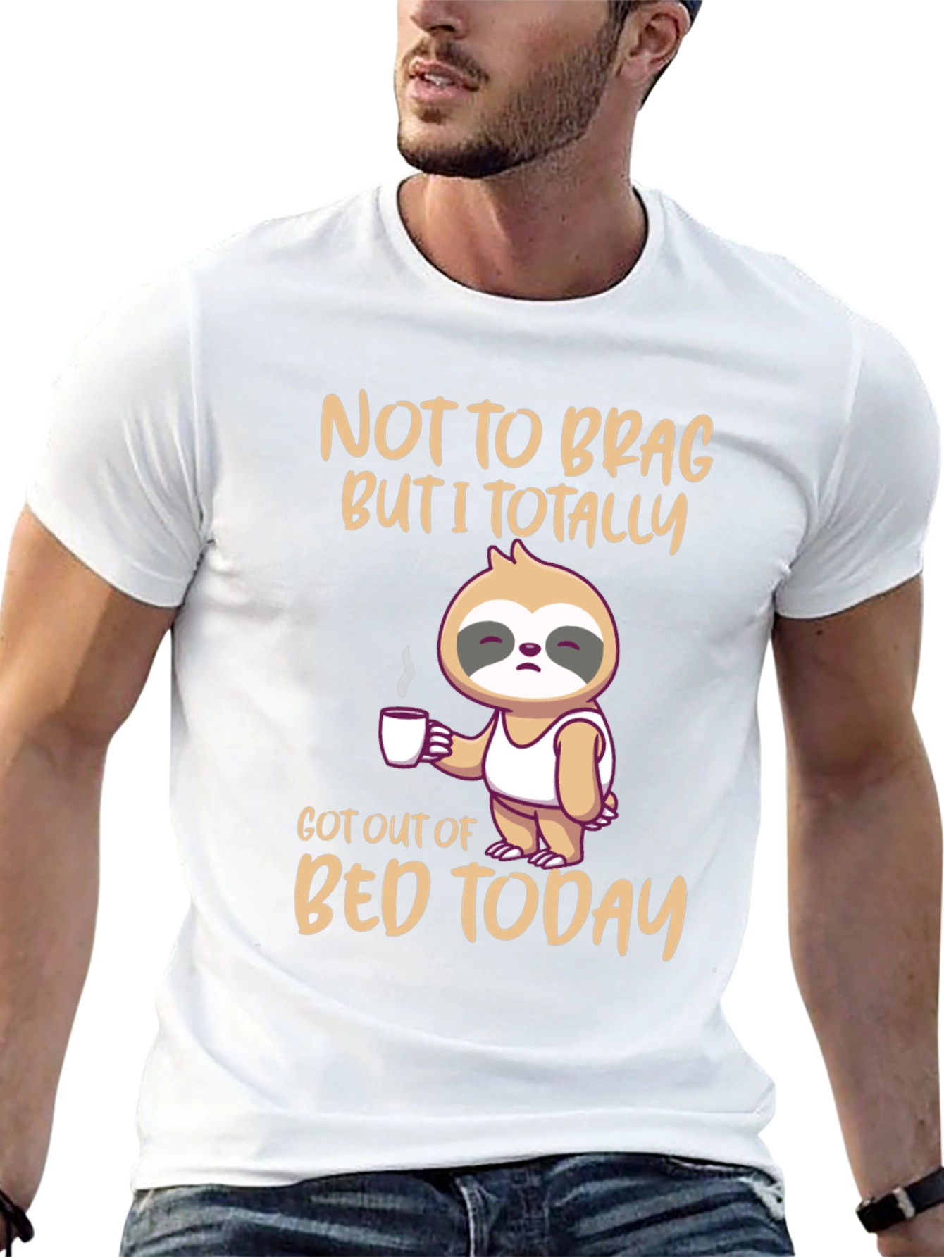 Lazy Sloth Got Out Of Bed Funny T-Shirt
