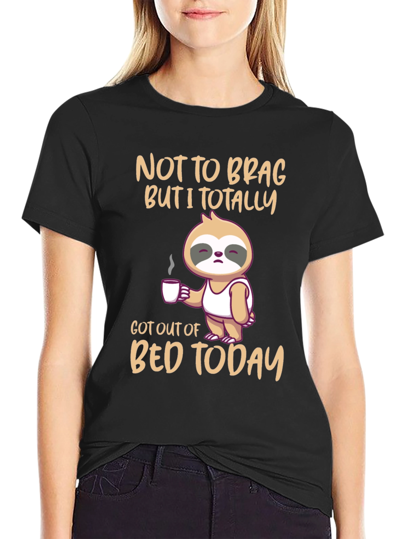 Lazy Sloth Got Out Of Bed Funny T-Shirt