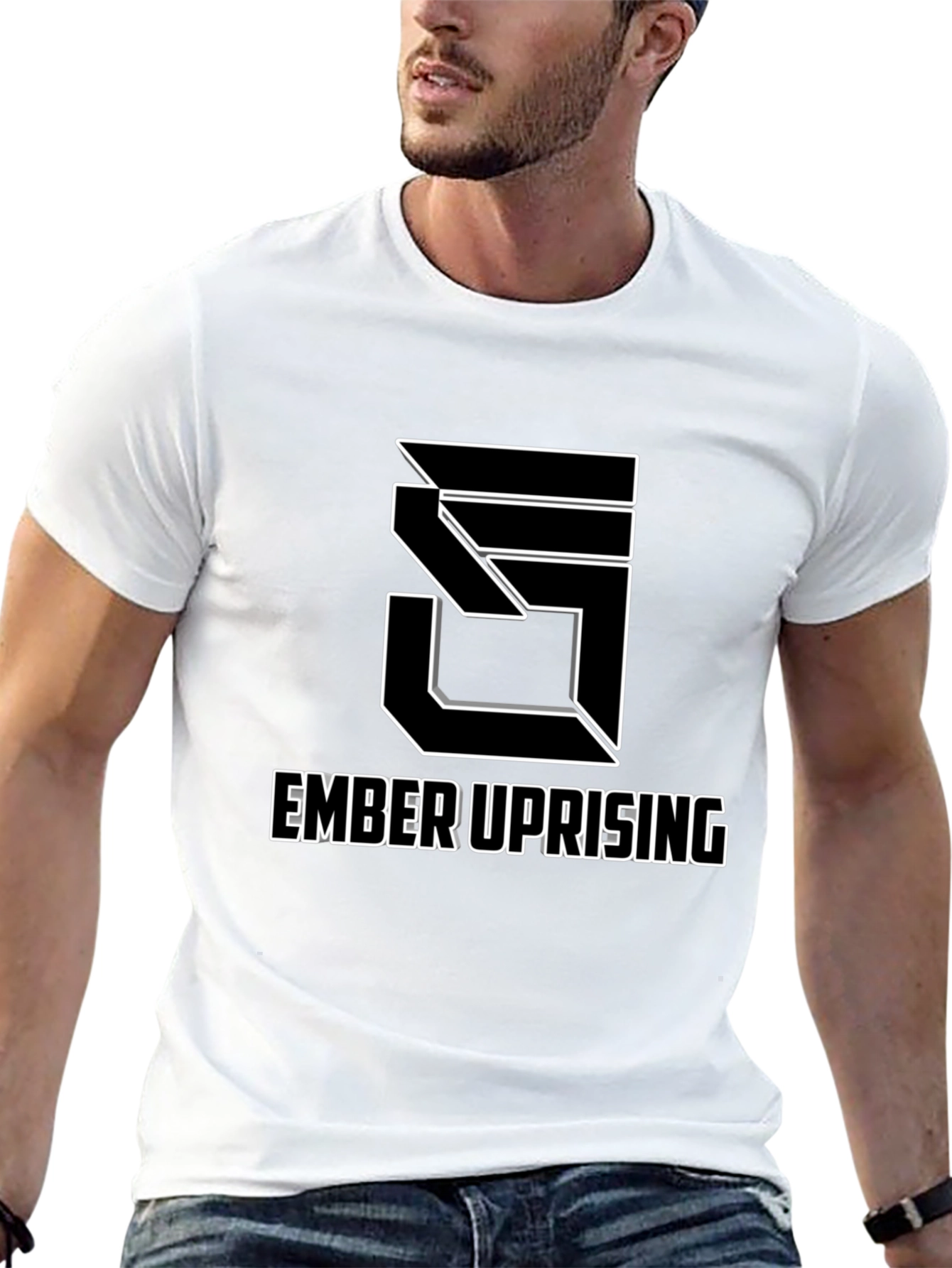 Ember Uprising Graphic Tee - Modern Black T-Shirt