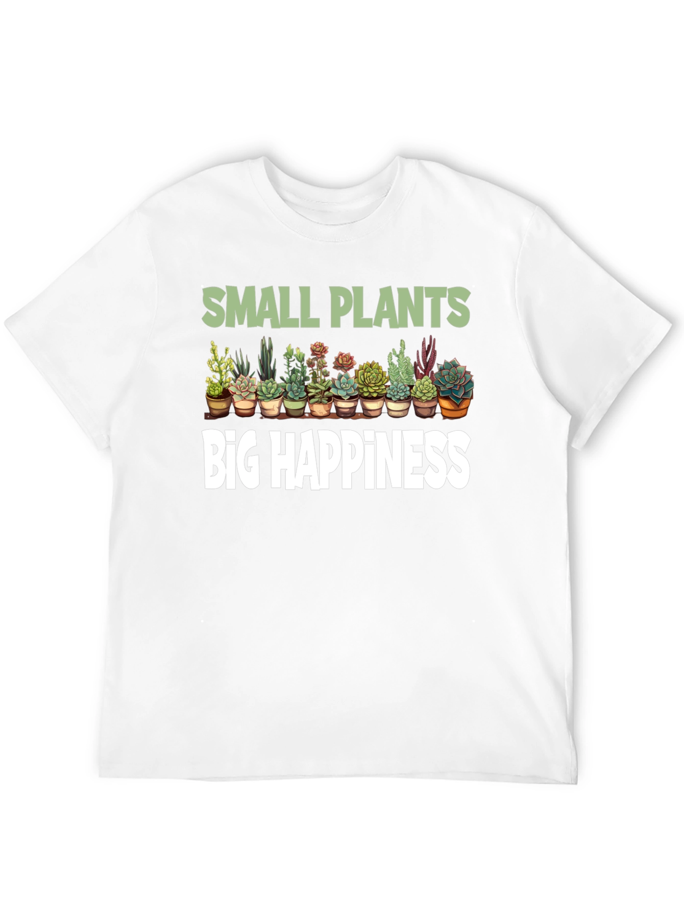 Small Plants Big Happiness Graphic Tee