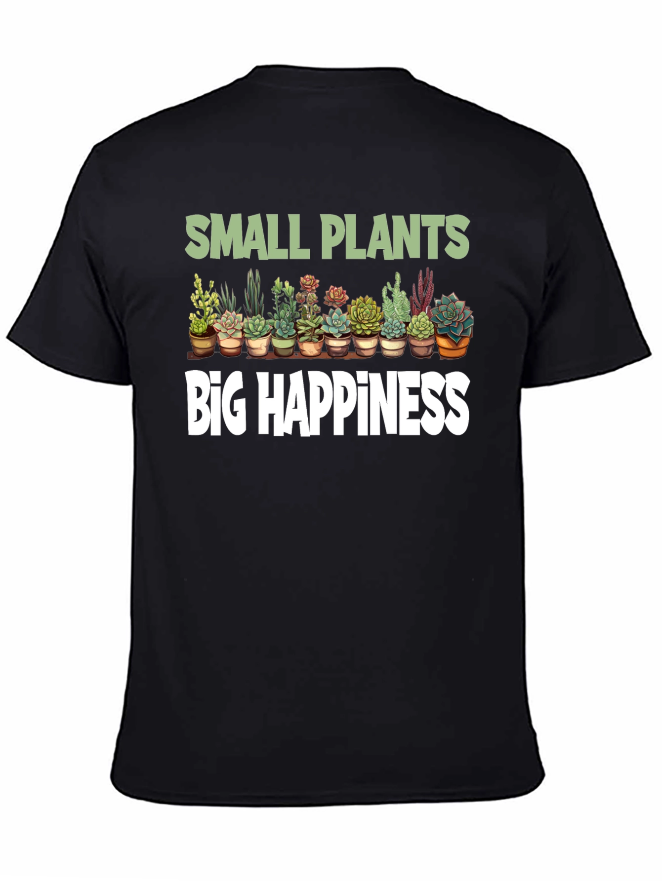 Small Plants Big Happiness Graphic Tee