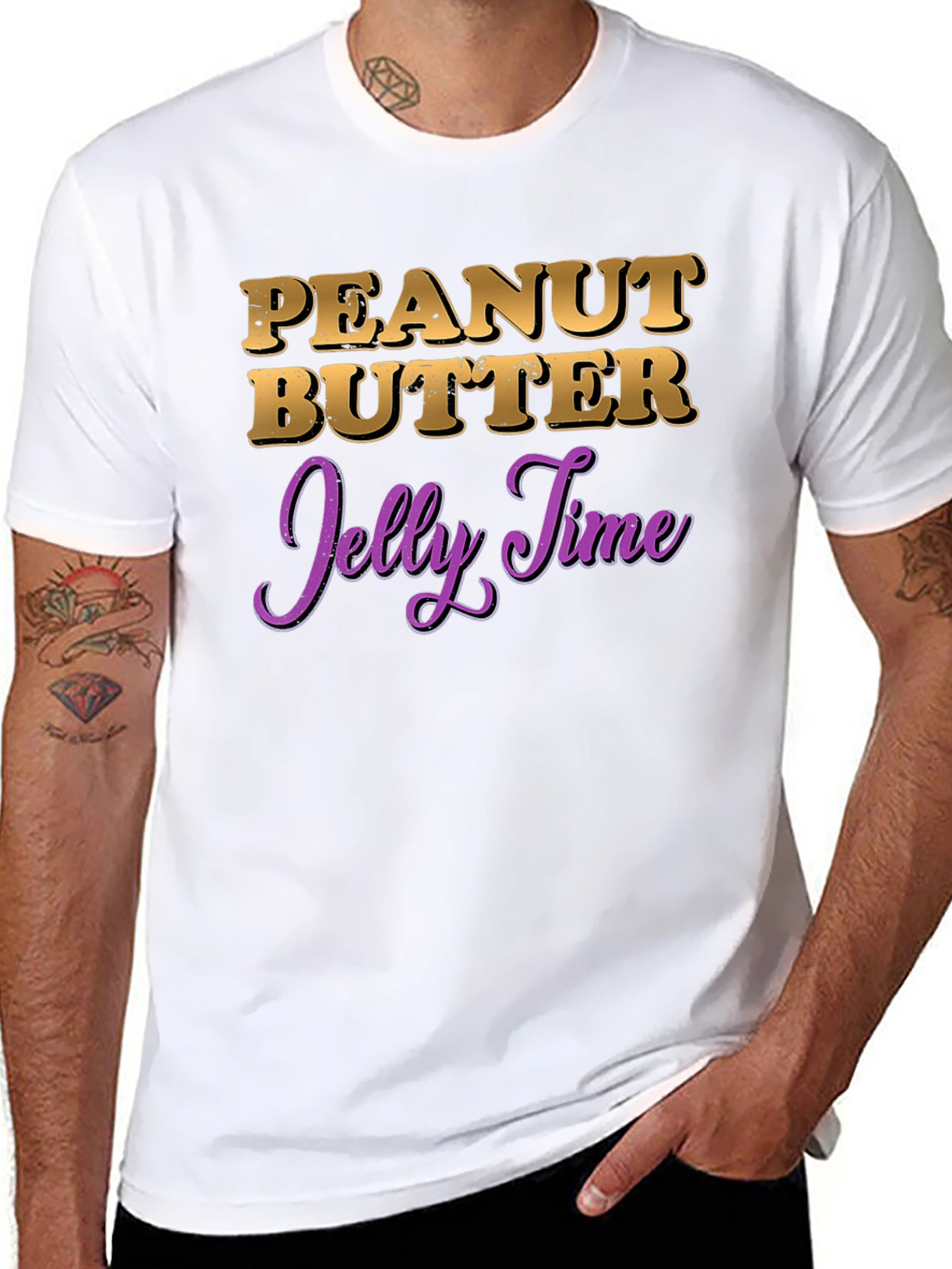 Peanut Butter Jelly Time Black T-Shirt
