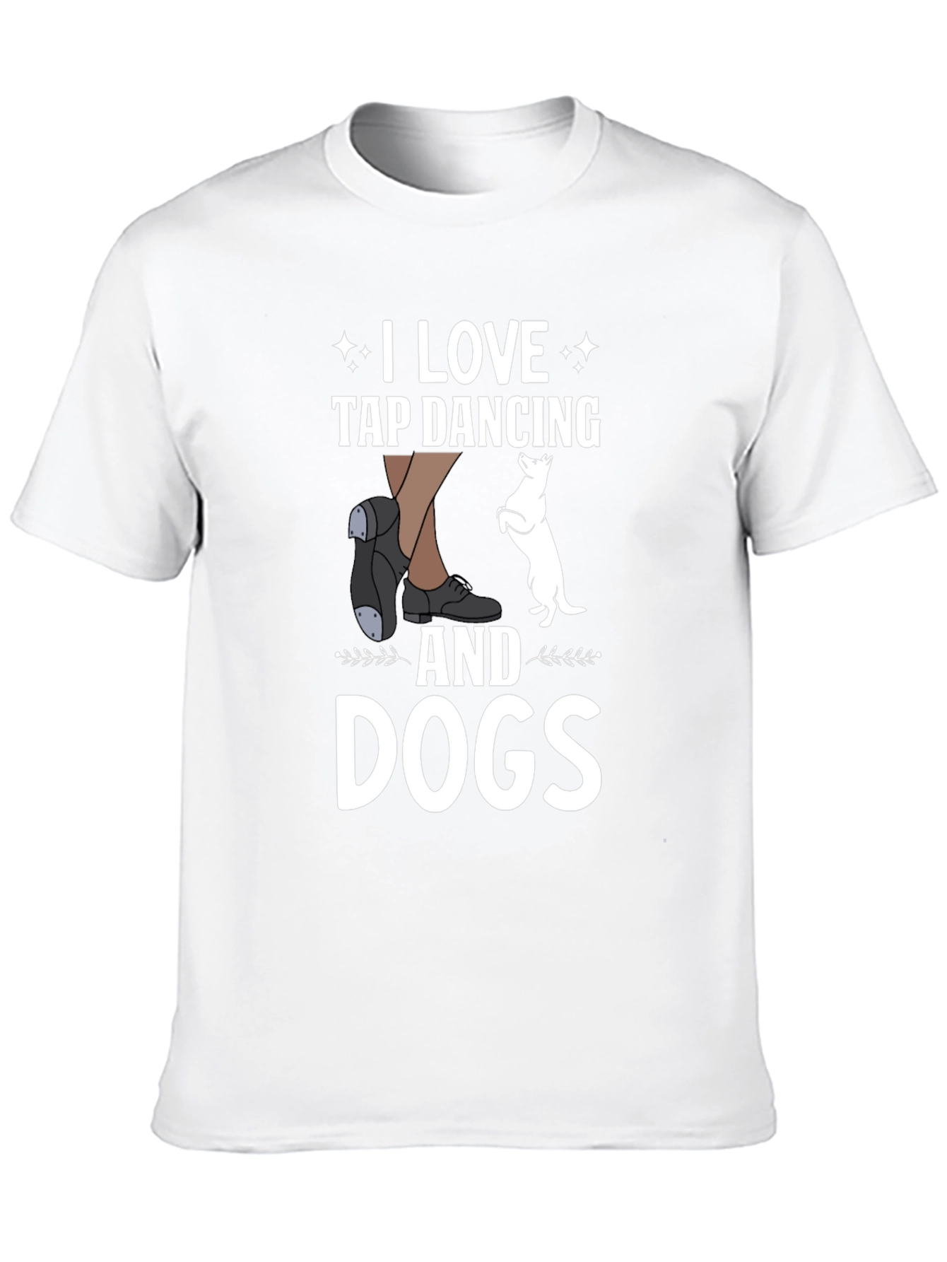I Love Tap Dancing and Dogs Black T-Shirt