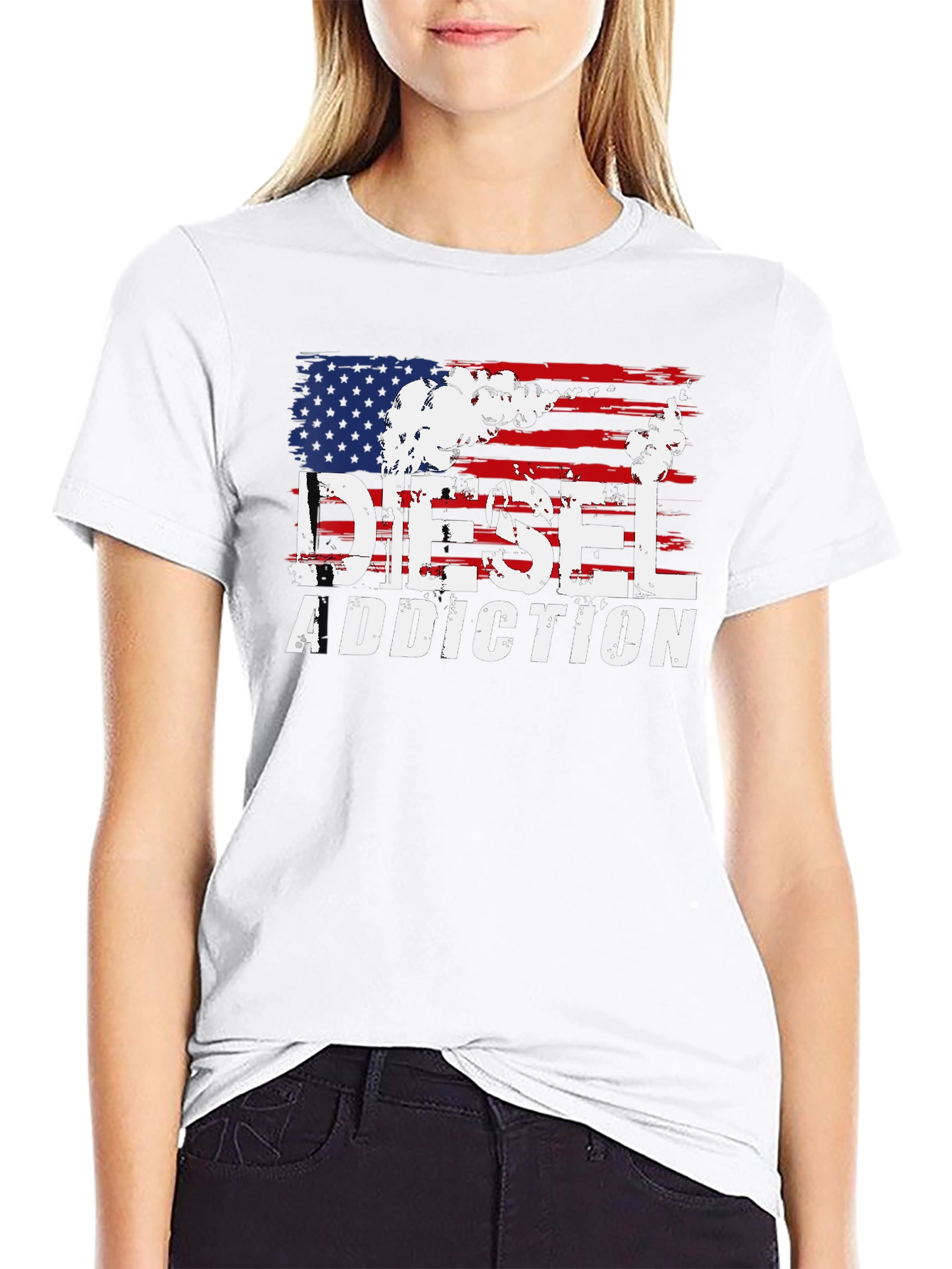 Diesel Addiction Patriotic Graphic T-Shirt