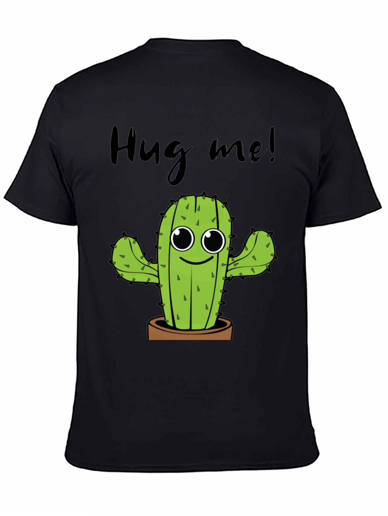 Hug Me Cactus Graphic Tee - Unisex Cotton T-Shirt