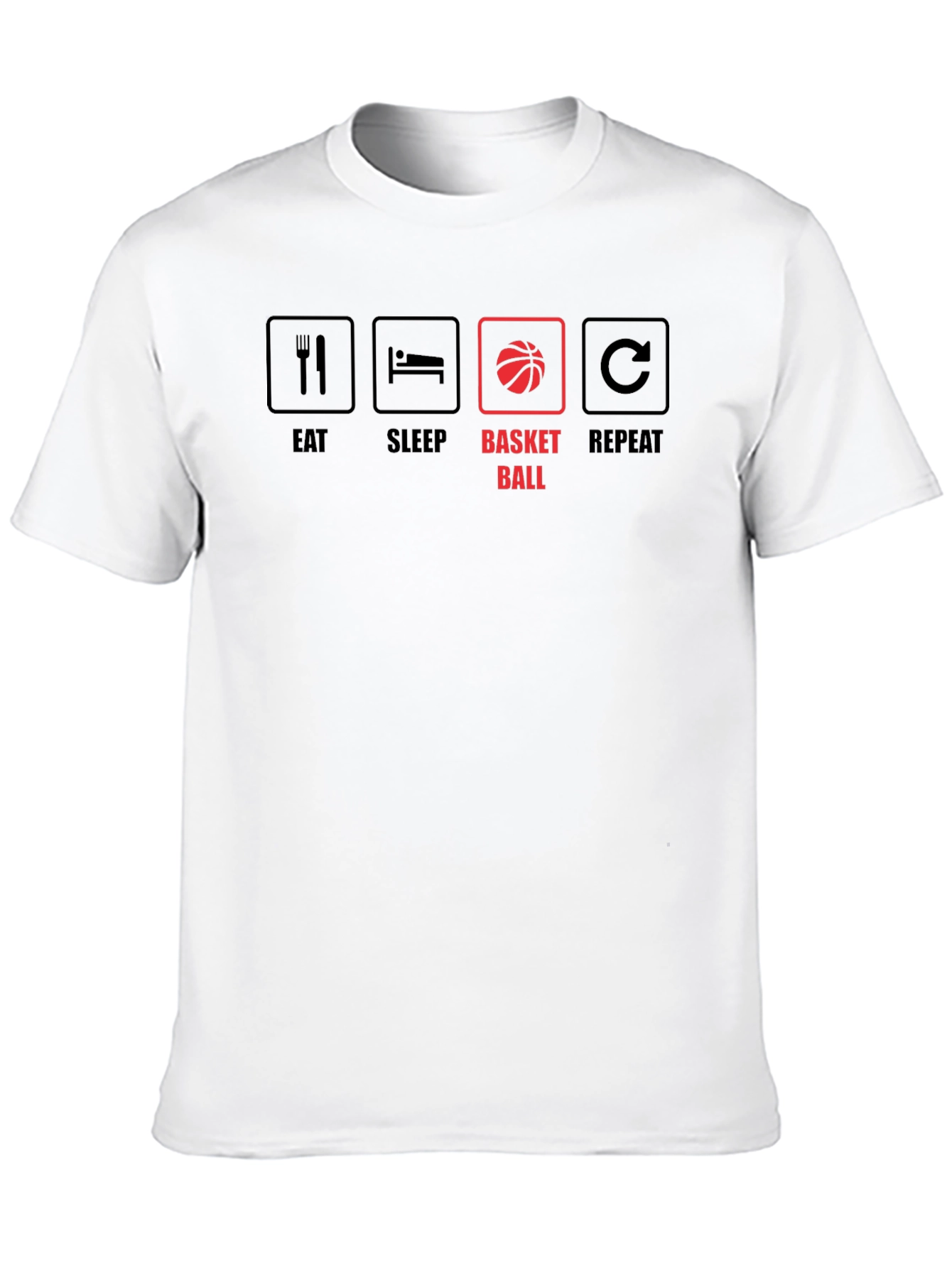 Eat Sleep Basketball Repeat Black T-Shirt
