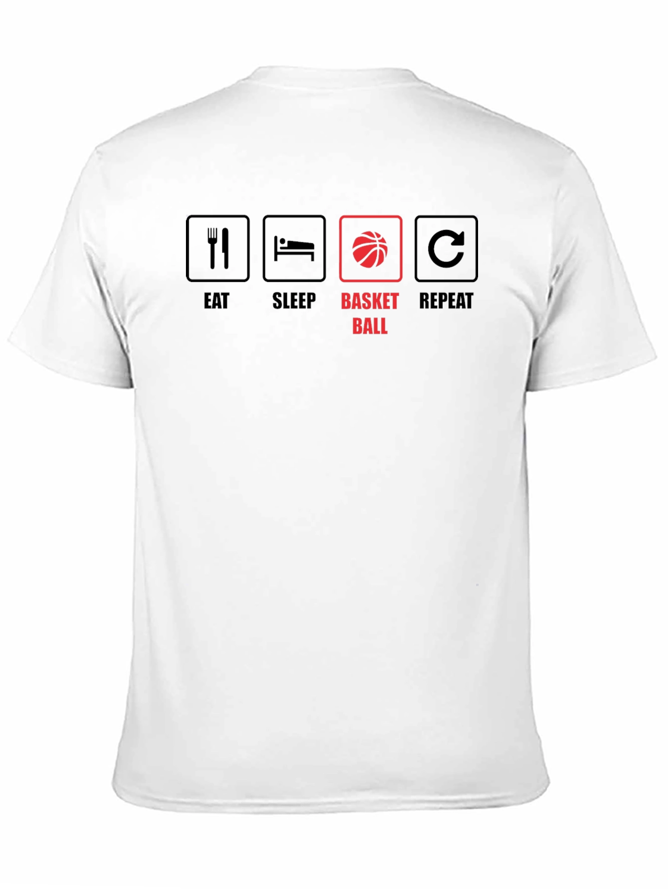 Eat Sleep Basketball Repeat Black T-Shirt