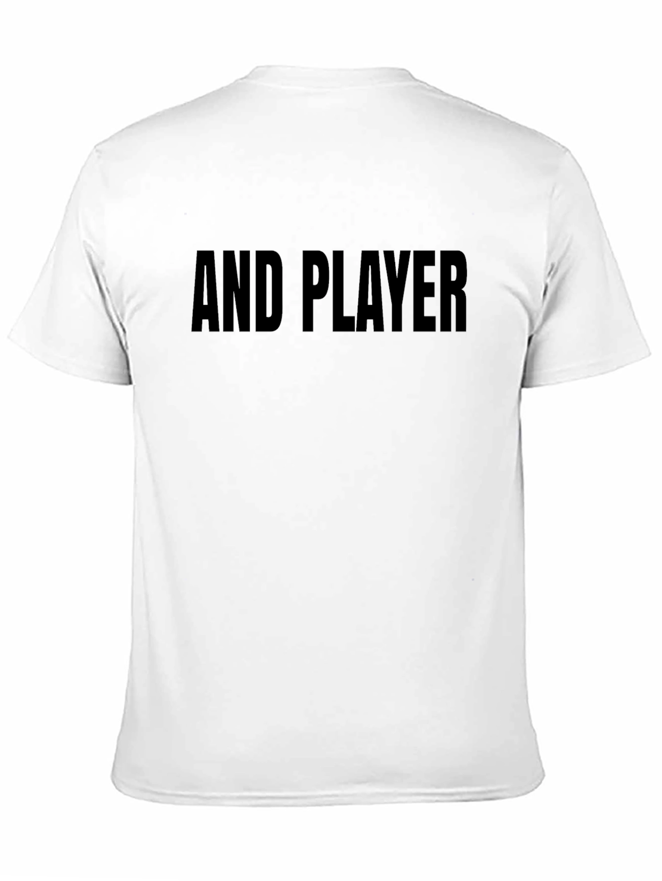 AND PLAYER Graphic T-Shirt - Black Crew Neck Tee