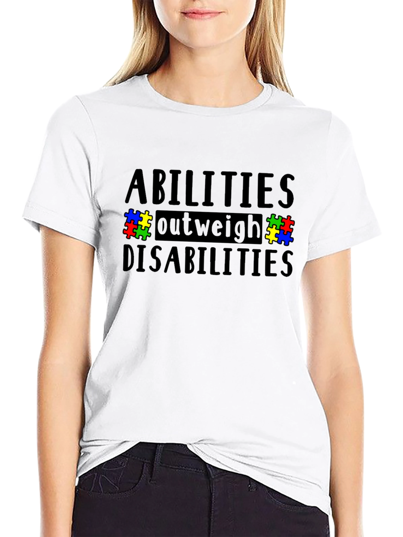 Abilities Outweigh Disabilities Awareness Tee