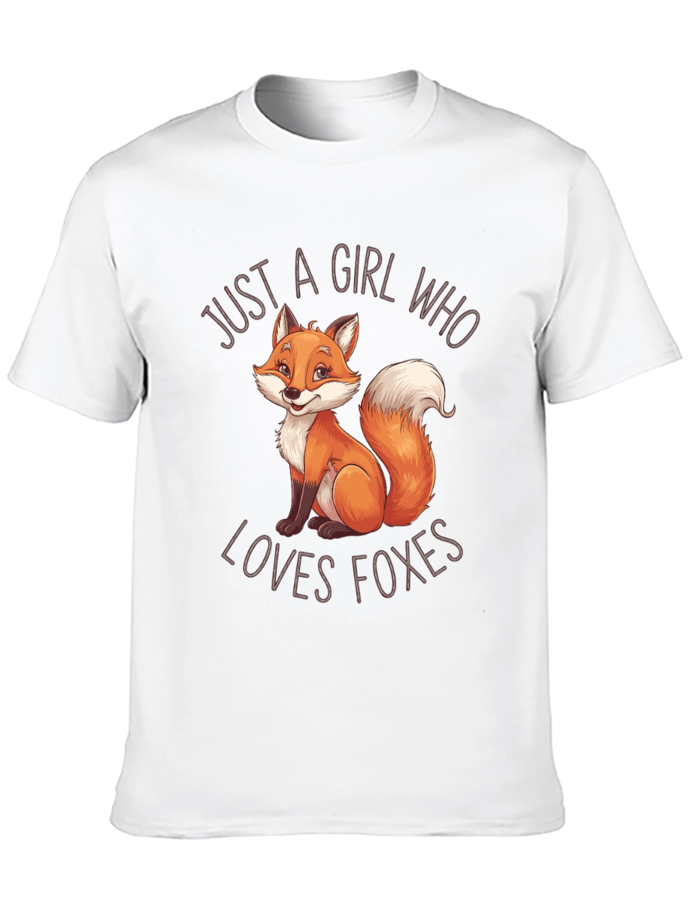 Girl Who Loves Foxes Black T-Shirt