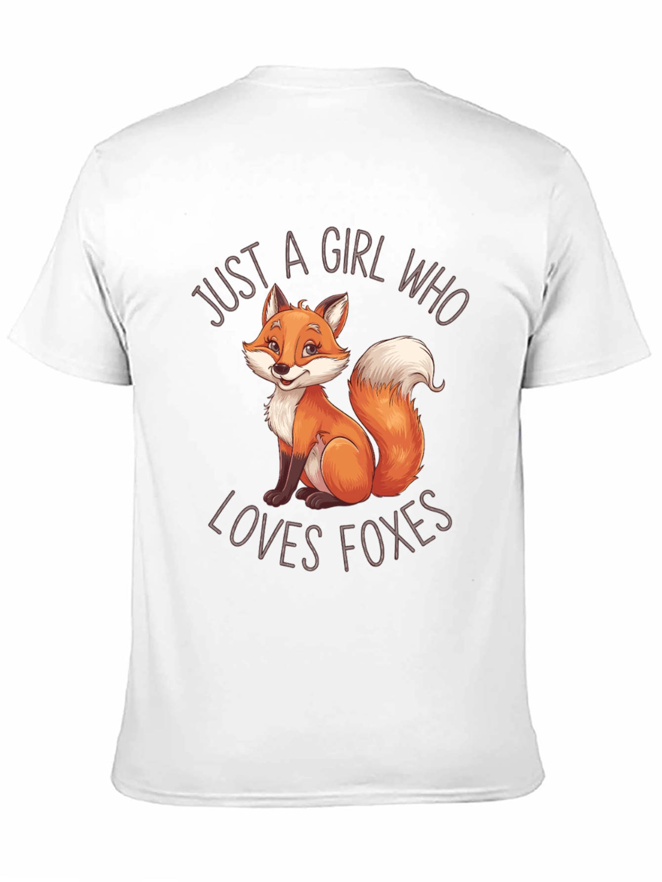 Girl Who Loves Foxes Black T-Shirt