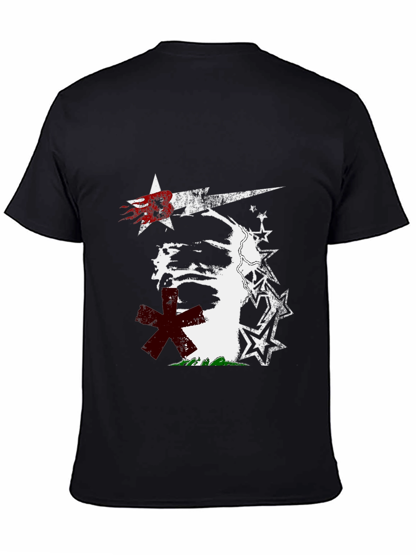 Edgy Graphic Print Black T-Shirt