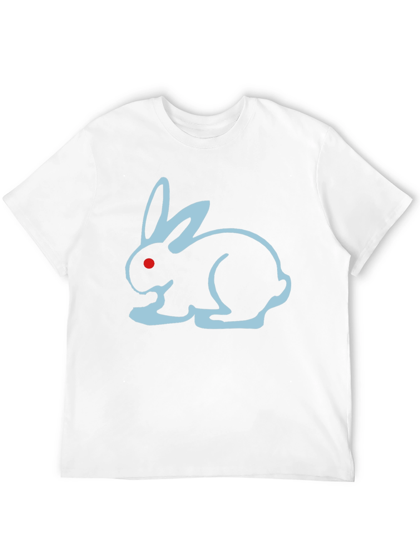 Black T-Shirt with Blue Bunny Design