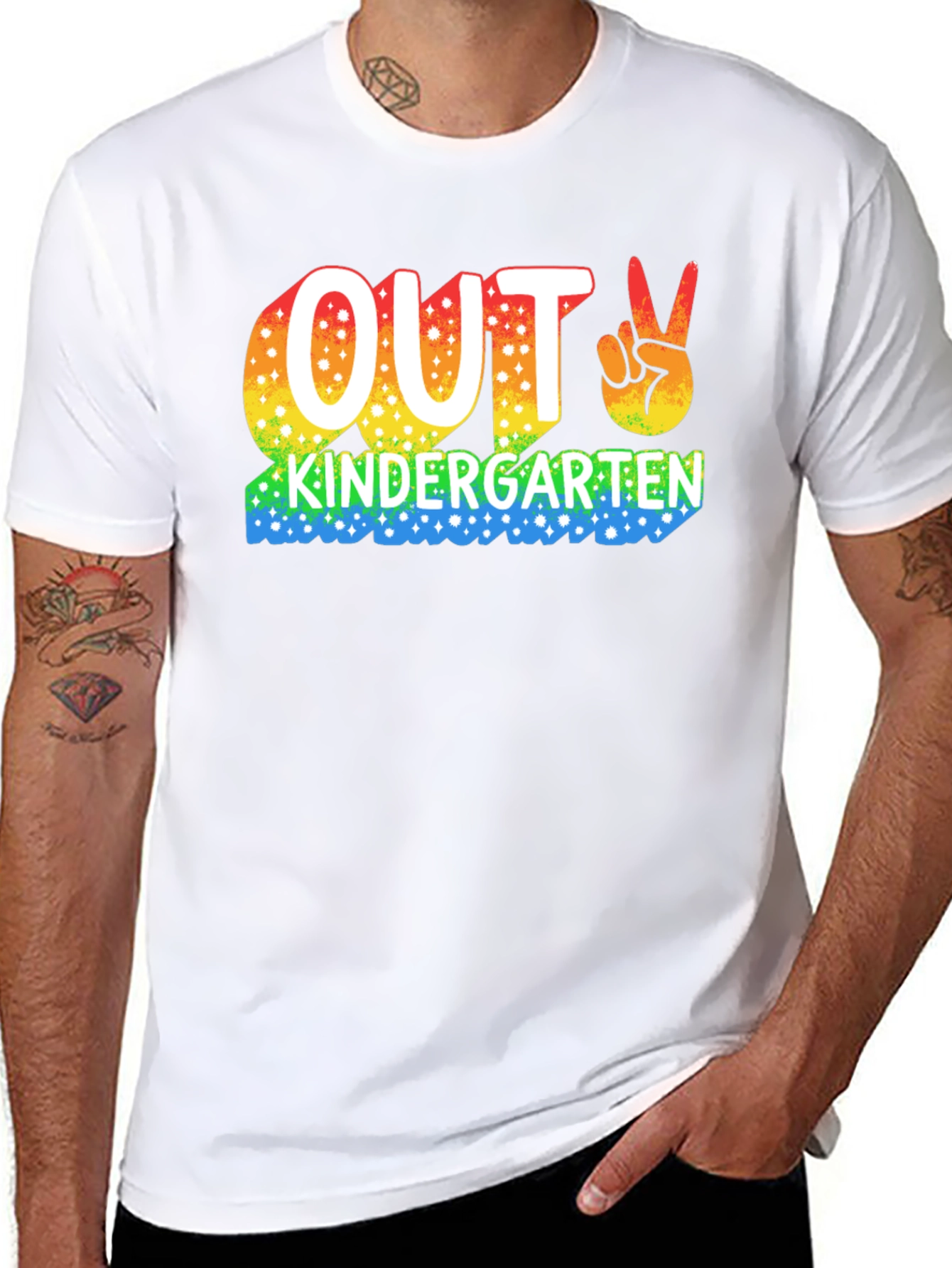 Out Kindergarten Rainbow T-Shirt