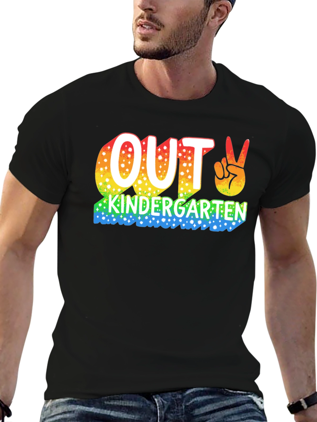 Out Kindergarten Rainbow T-Shirt