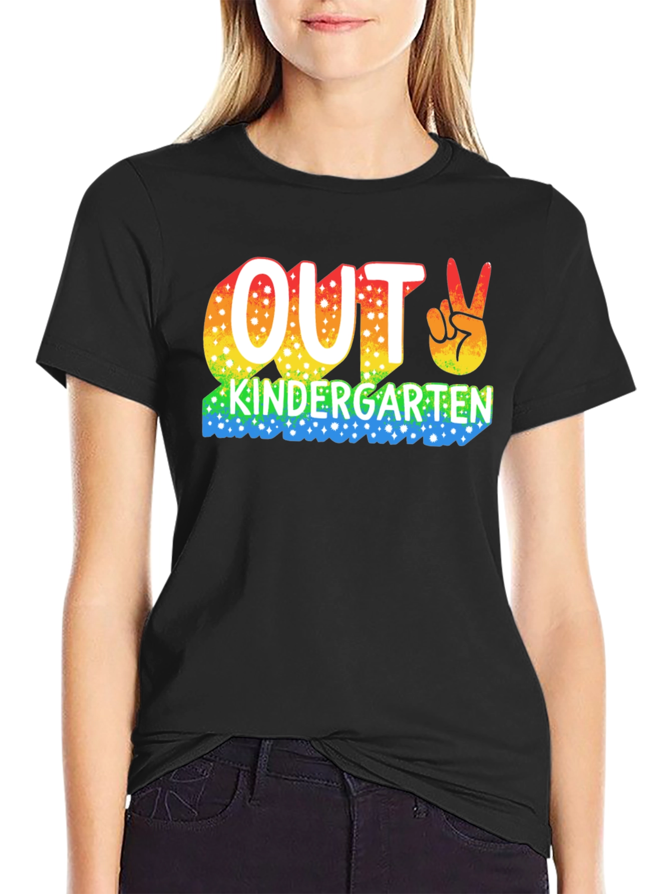 Out Kindergarten Rainbow T-Shirt
