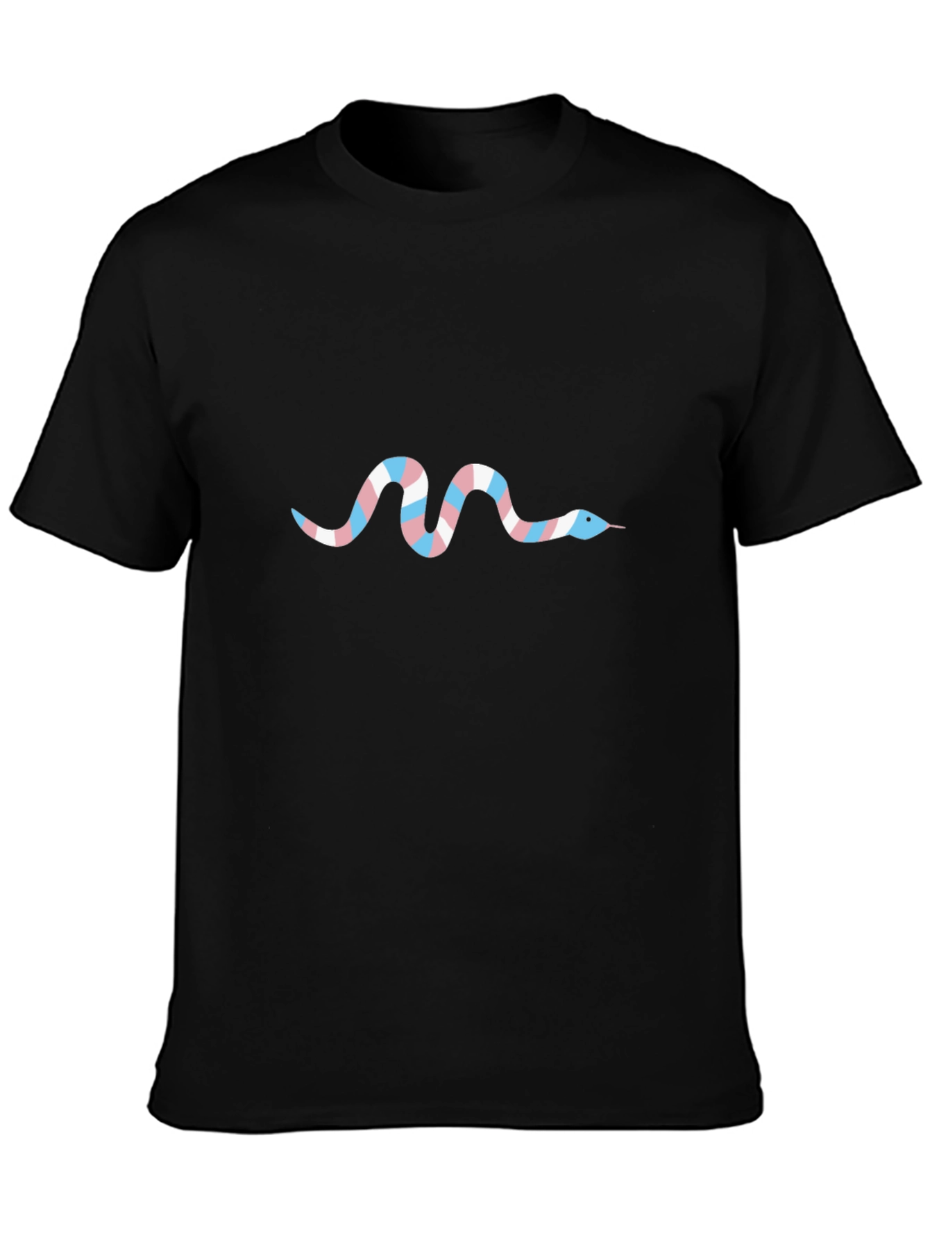 Transgender Pride Snake Black T-Shirt